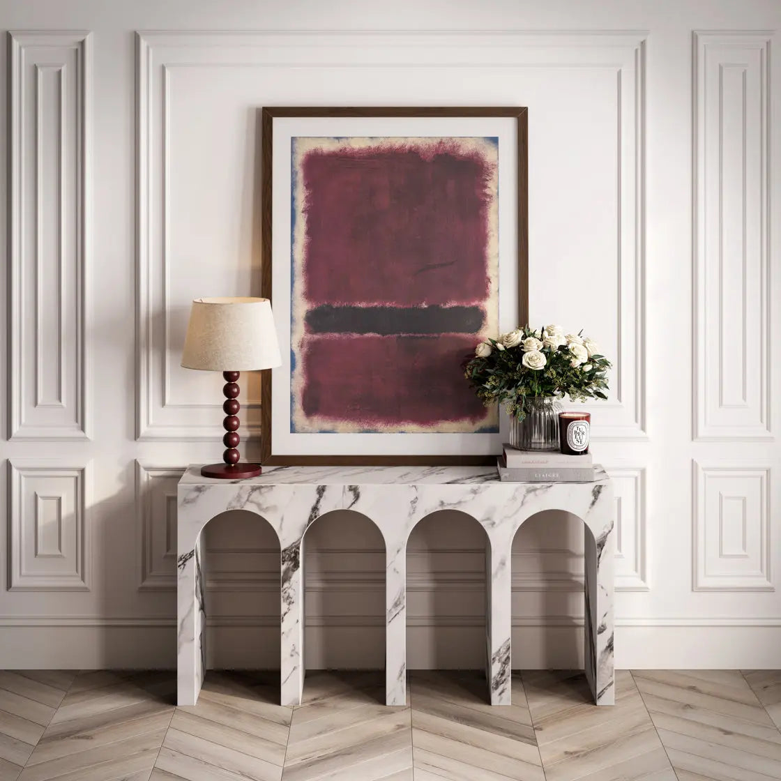 Ashford & Grey Archie Calacatta Console Table  Nicholas John Interiors