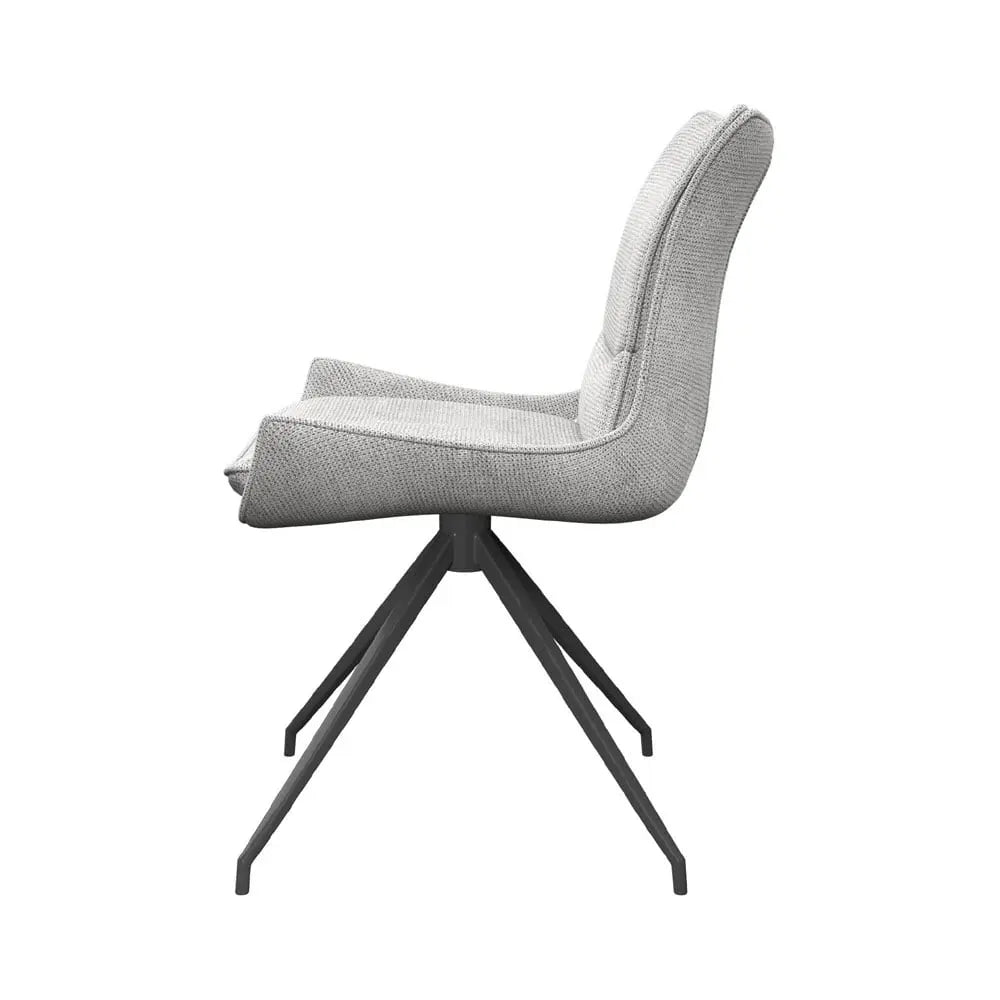Amber Swivel Dining Chair Light Grey