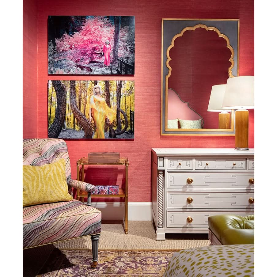 Theodore Alexander Mirror Jaipur Wall in Grey   Nicholas John Interiors