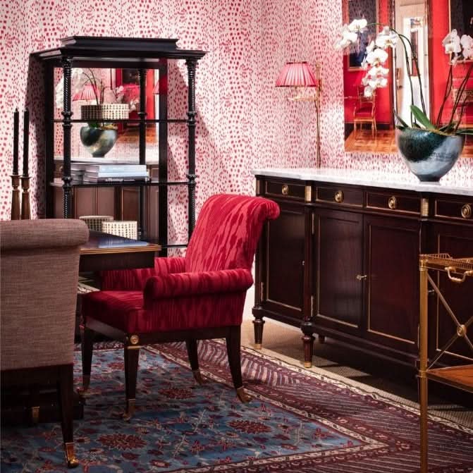 Theodore Alexander Hamilton Sideboard in Marble   Nicholas John Interiors