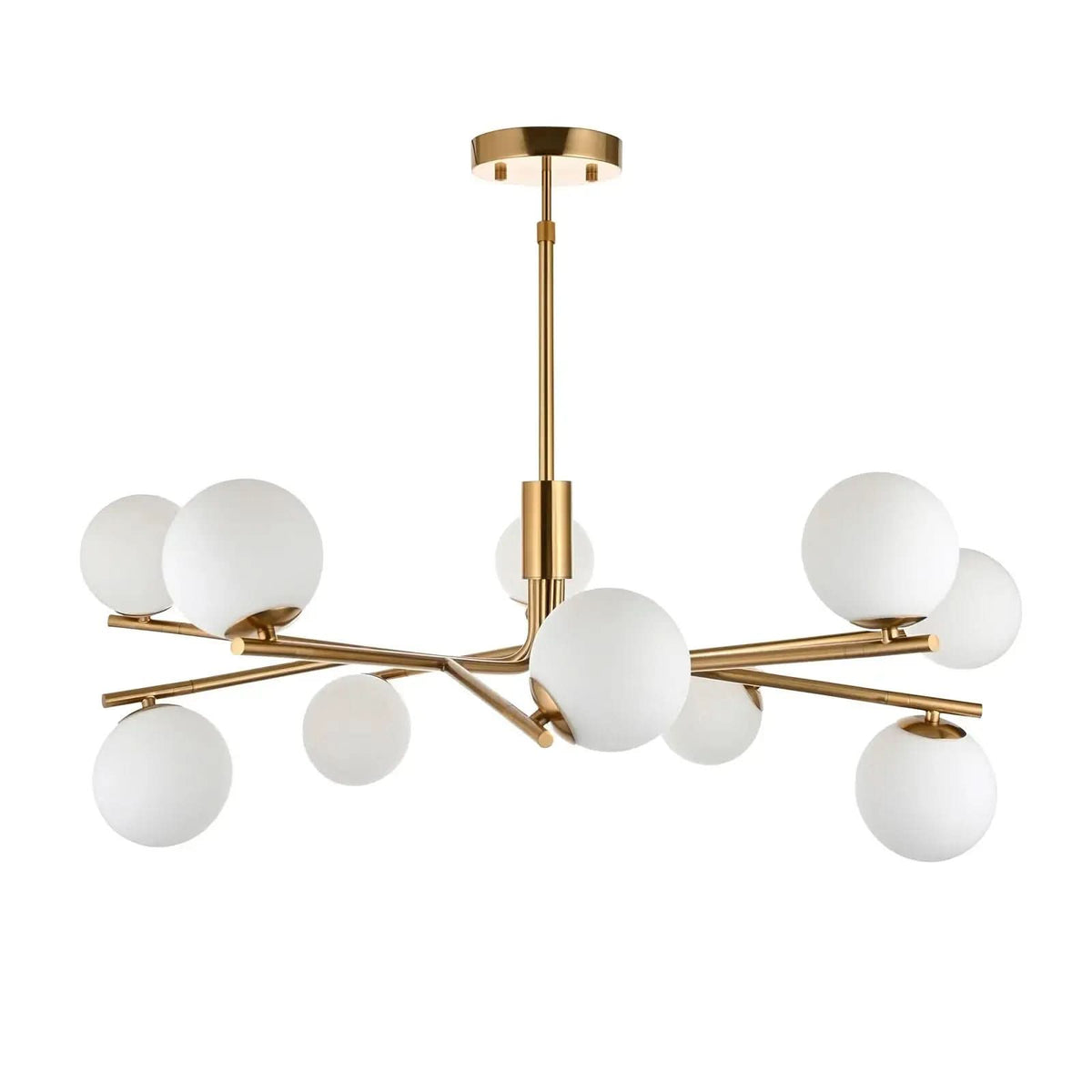 Aarion 10 Pendant Light Brushed Aged Brass   Nicholas John Interiors
