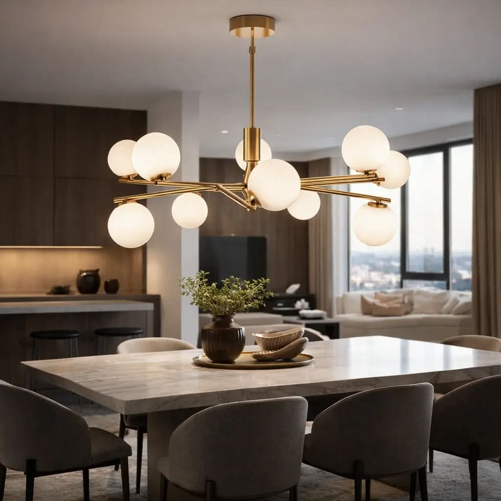 Aarion 10 Pendant Light Brushed Aged Brass   Nicholas John Interiors