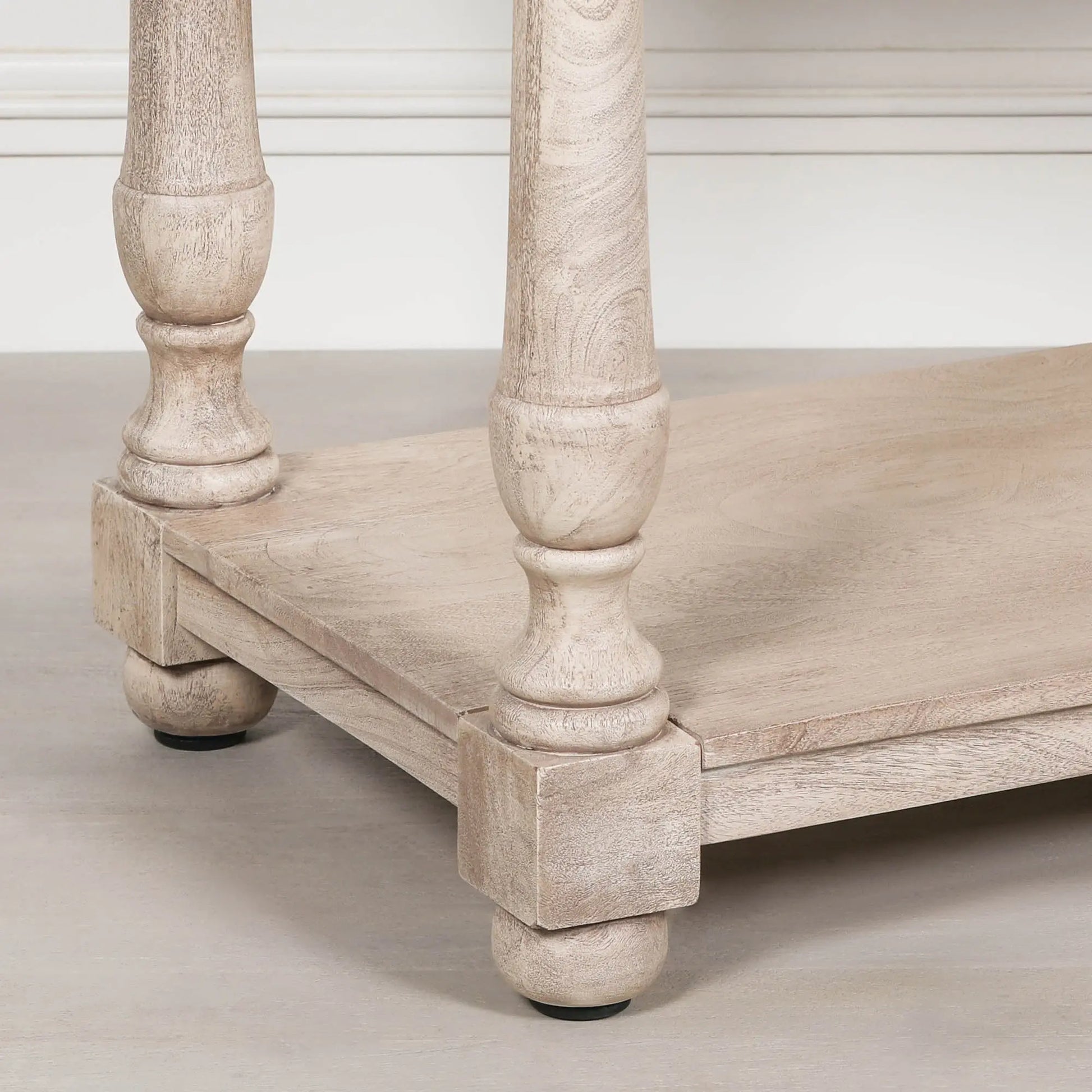 Acacia Wooden Console with Single Drawer   Nicholas John Interiors