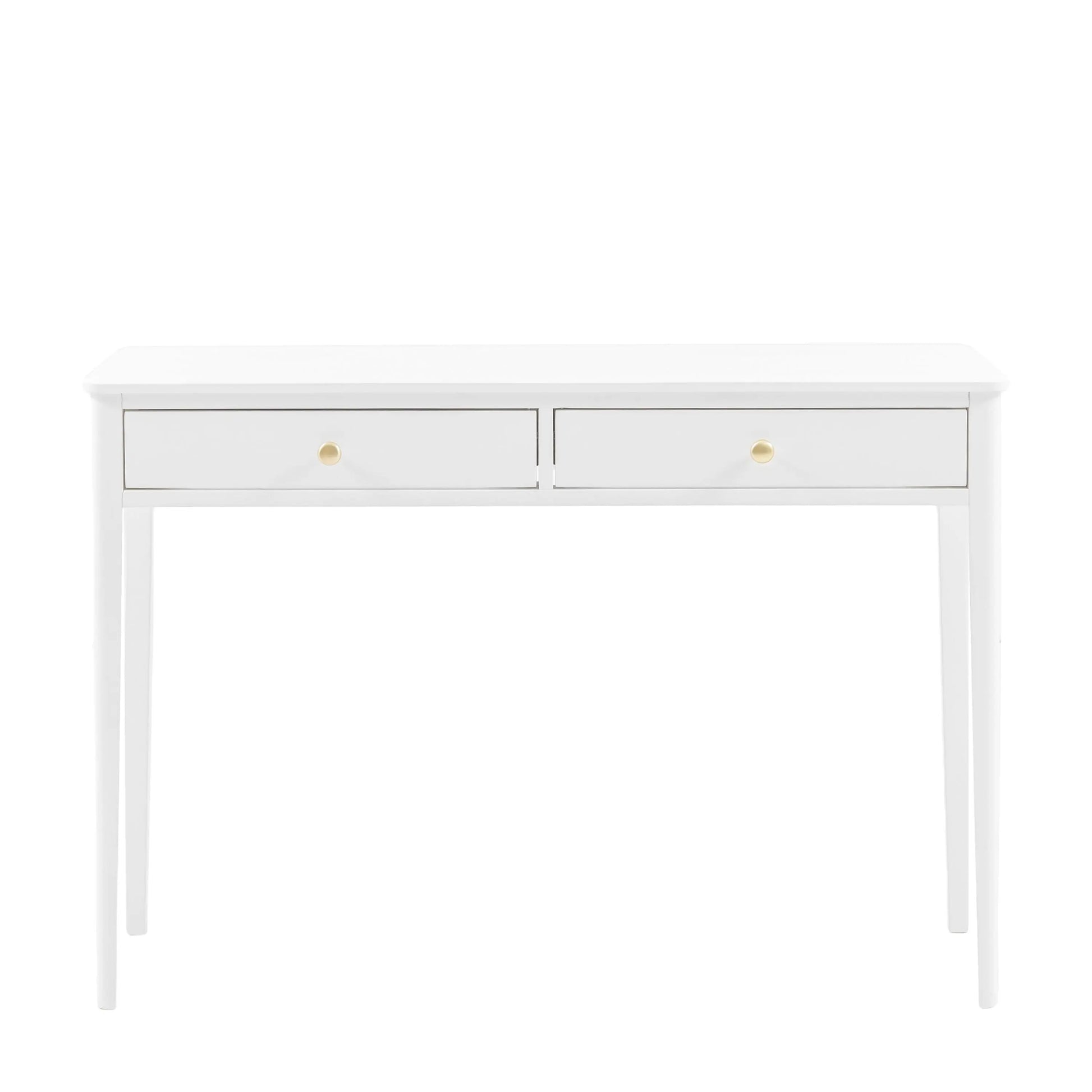 Acton 2 Drawer Console Table White   Nicholas John Interiors
