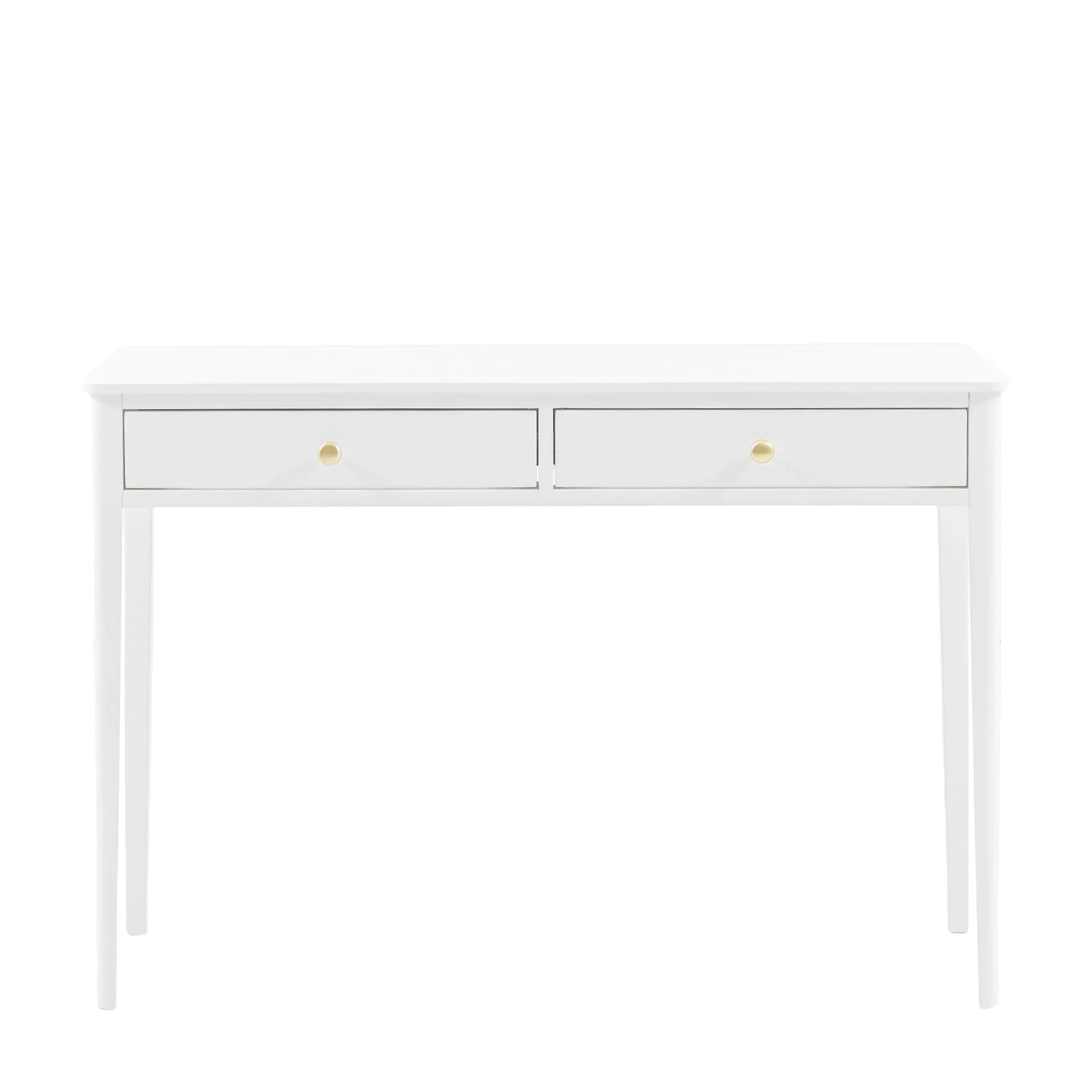 Acton 2 Drawer Console Table White   Nicholas John Interiors
