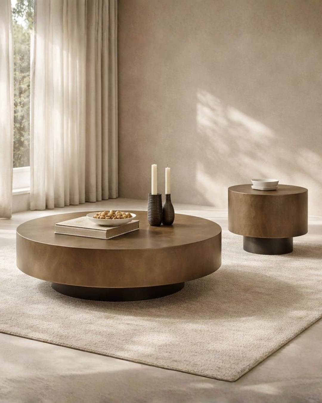 Adair Side Table - Brushed Bronze   Nicholas John Interiors
