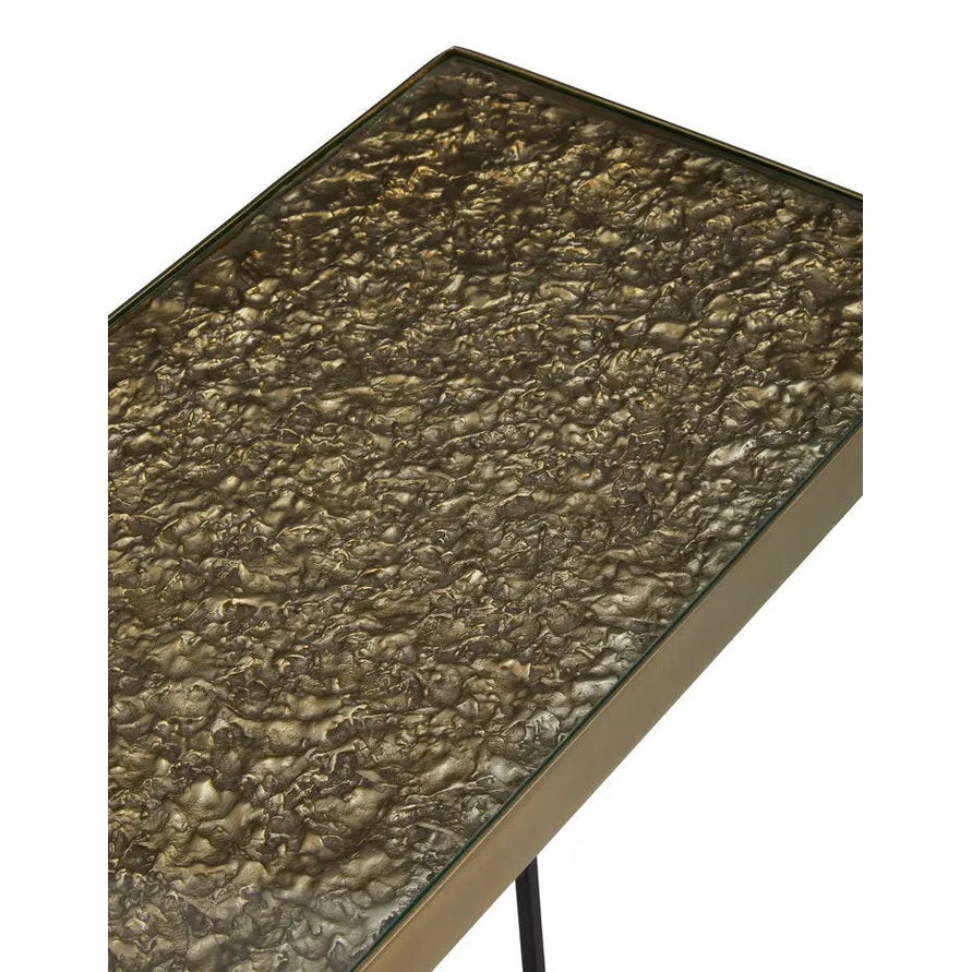 Akuba Gold Console Table   Nicholas John Interiors