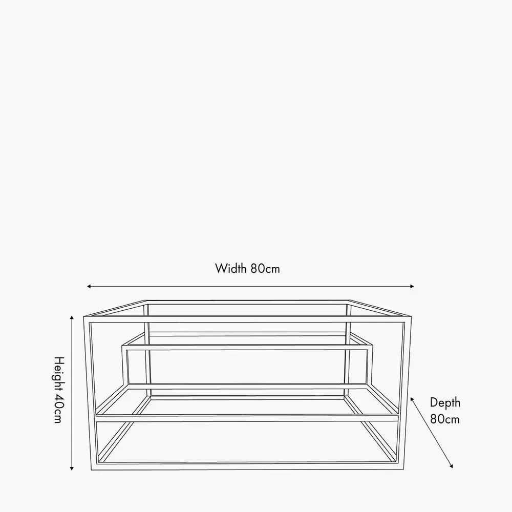 Aleandra Clear Glass and Silver Metal Coffee Table   Nicholas John Interiors