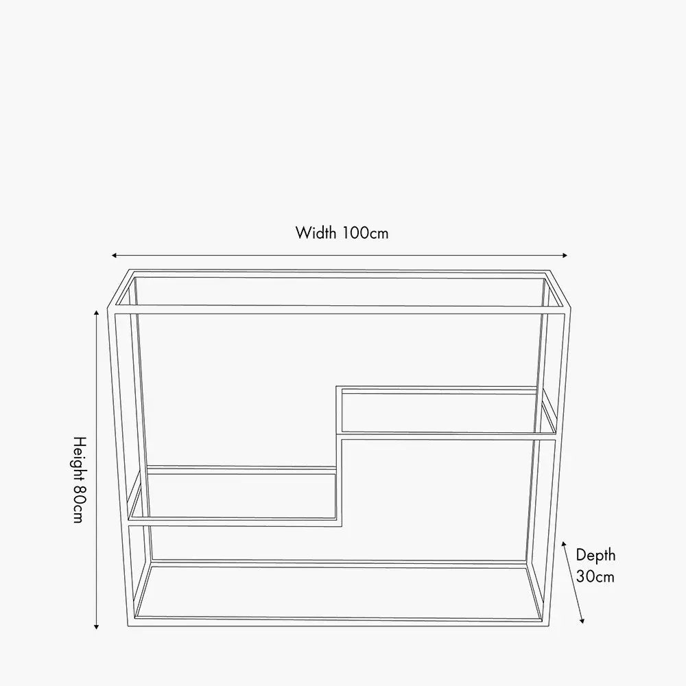 Aleandra Clear Glass and Silver Metal Console Table  Nicholas John Interiors
