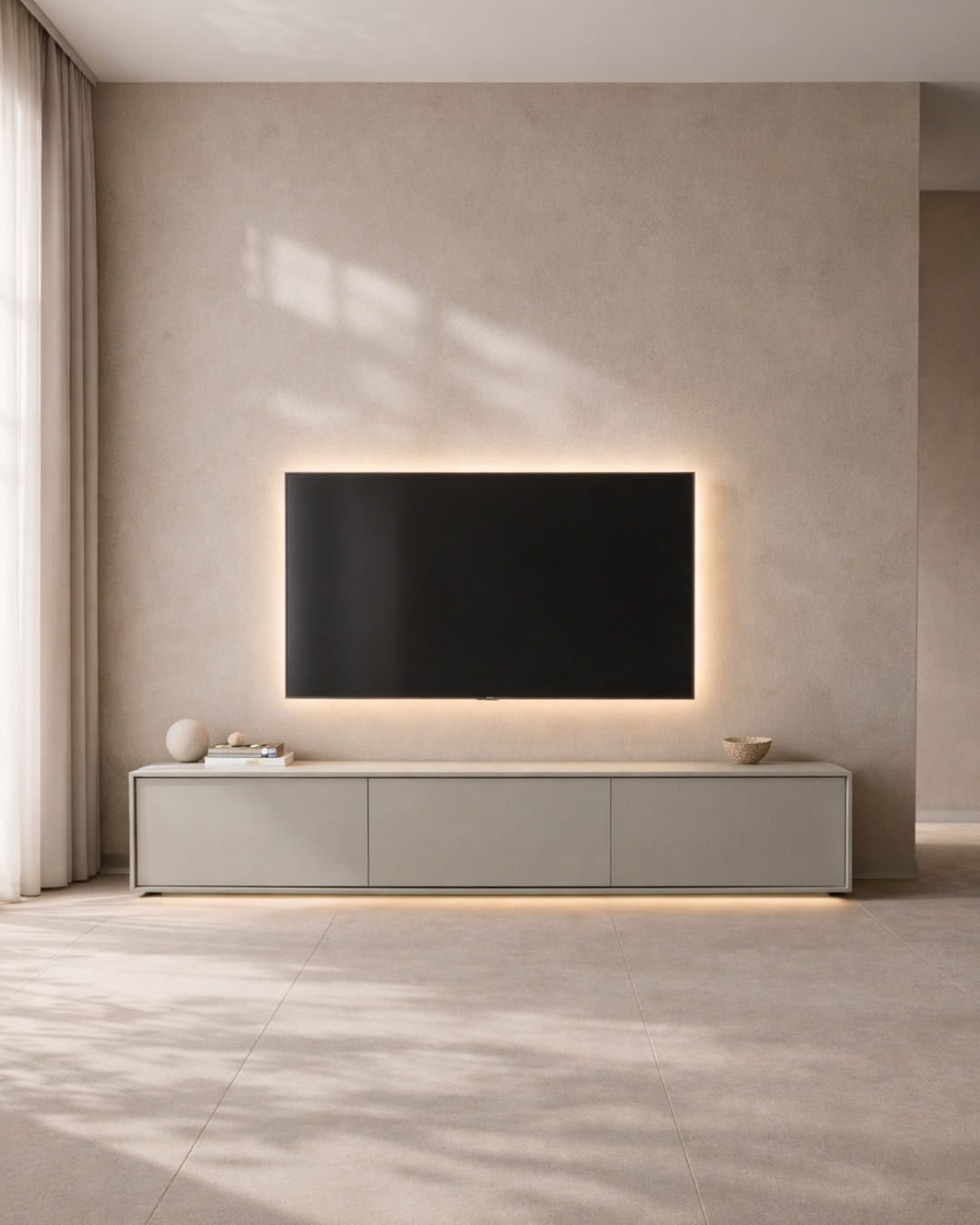 Tommy Franks Alida TV Unit - Light Grey   Nicholas John Interiors