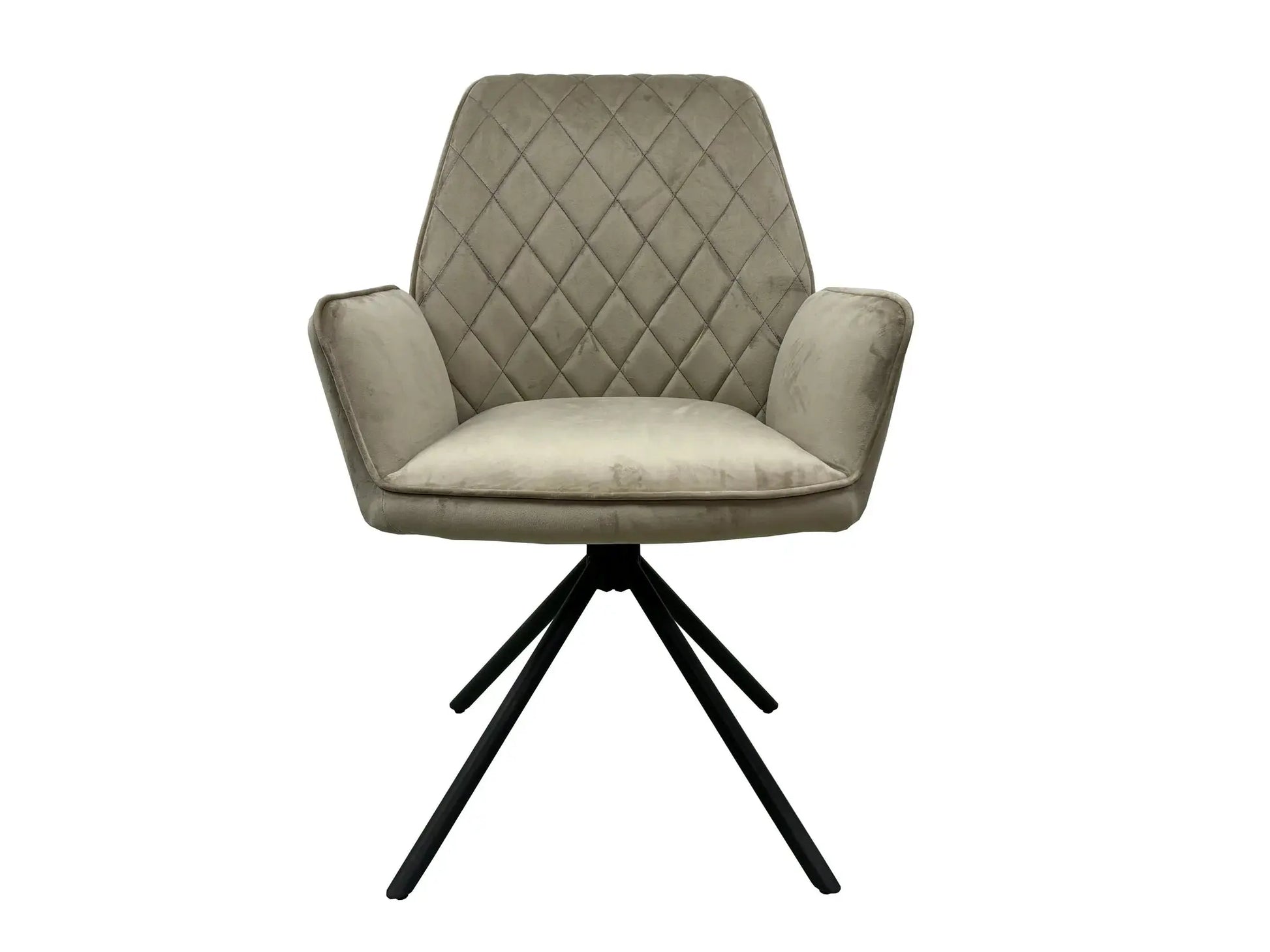 Alina Set of 2 Mink Swivel Dining Chairs  Nicholas John Interiors