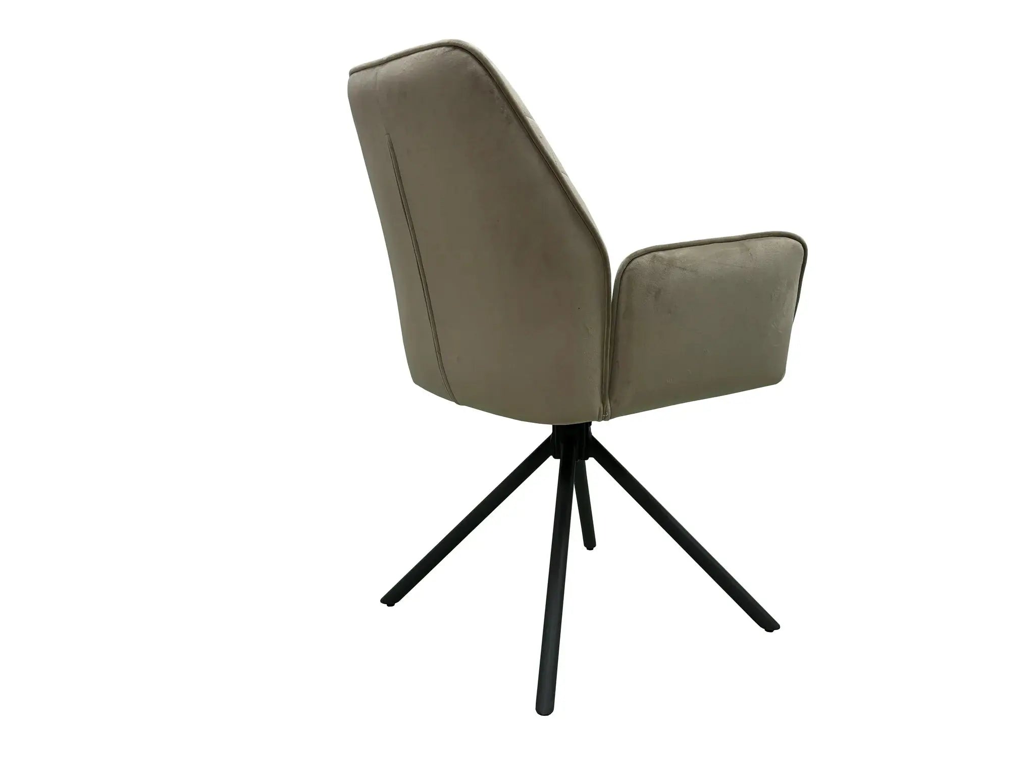Alina Set of 2 Mink Swivel Dining Chairs  Nicholas John Interiors
