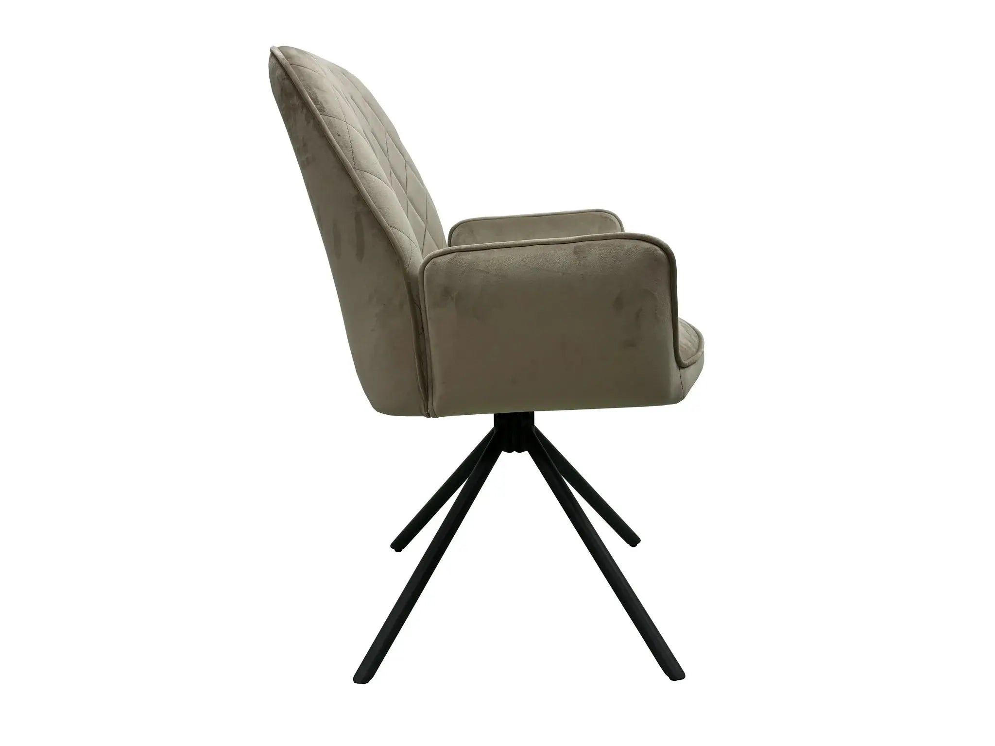 Alina Set of 2 Mink Swivel Dining Chairs  Nicholas John Interiors