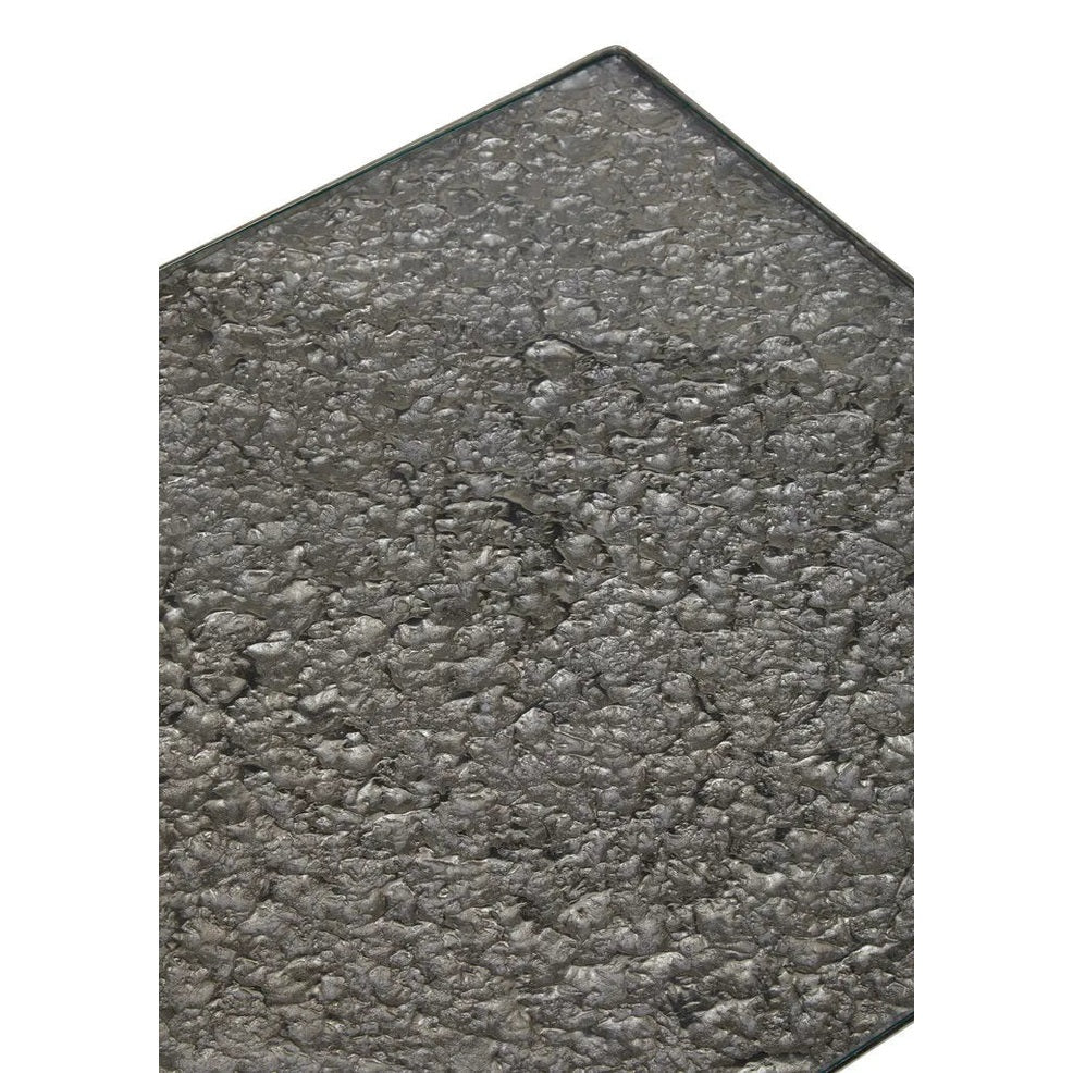 Aloka Rectangle Coffee Table in Silver and Glass   Nicholas John Interiors