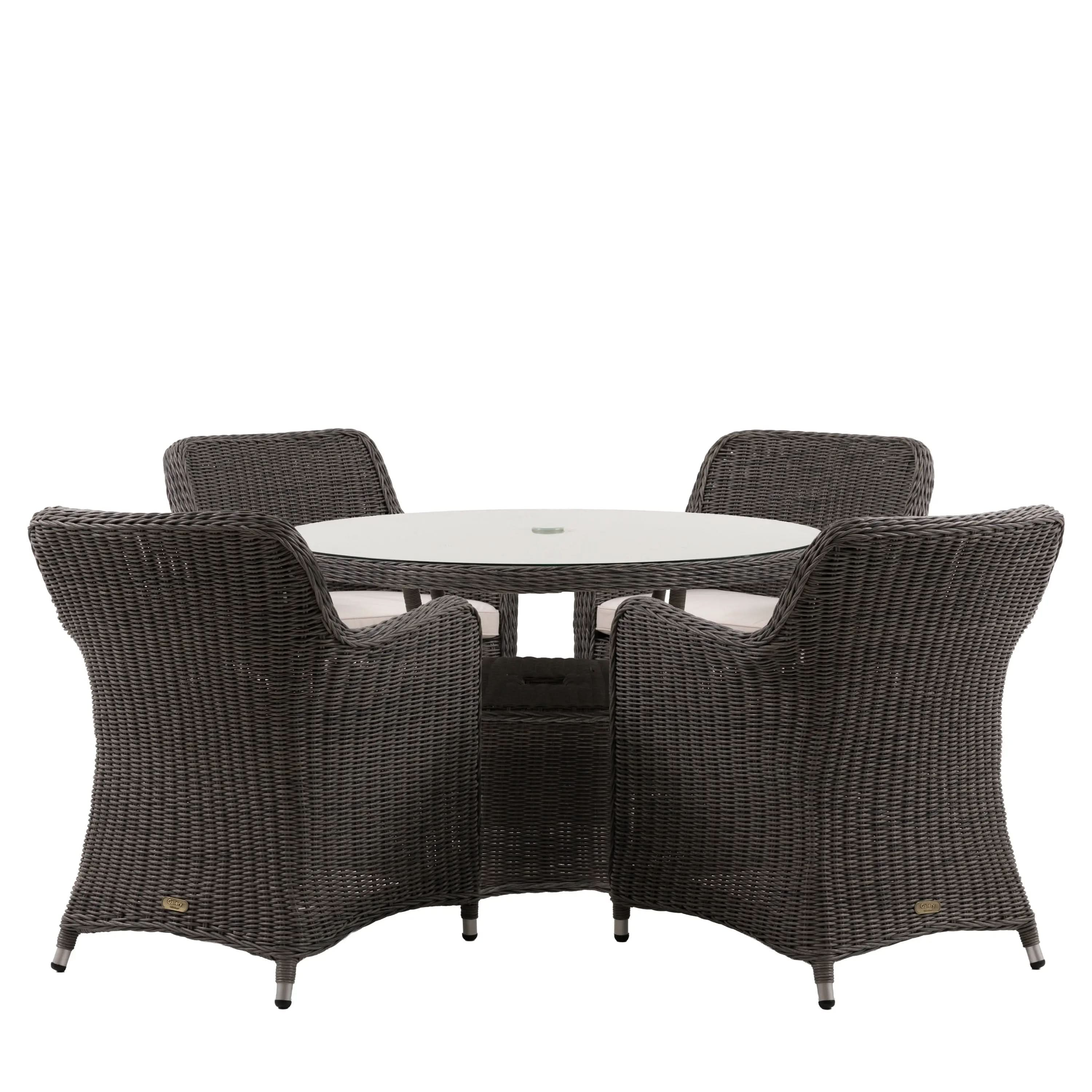 Alscot 4 Seater Round Dining Set   Nicholas John Interiors