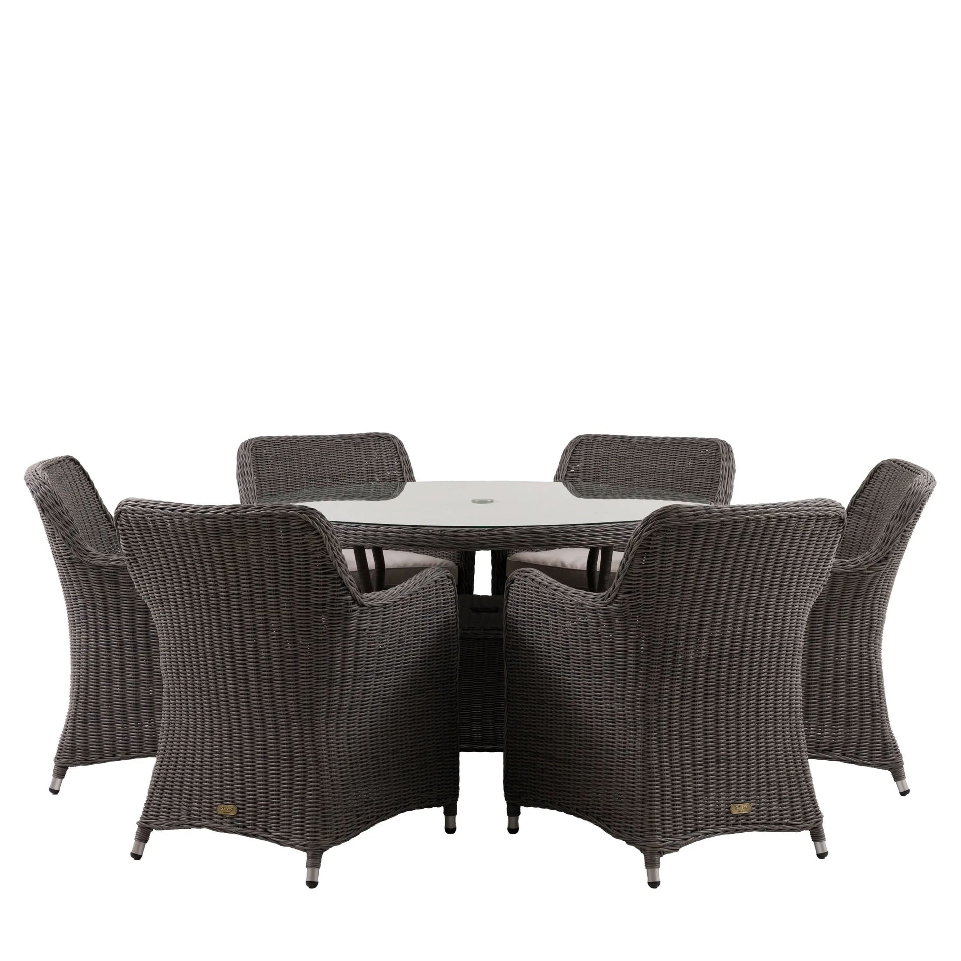 Alscot 6 Seater Round Dining Set   Nicholas John Interiors