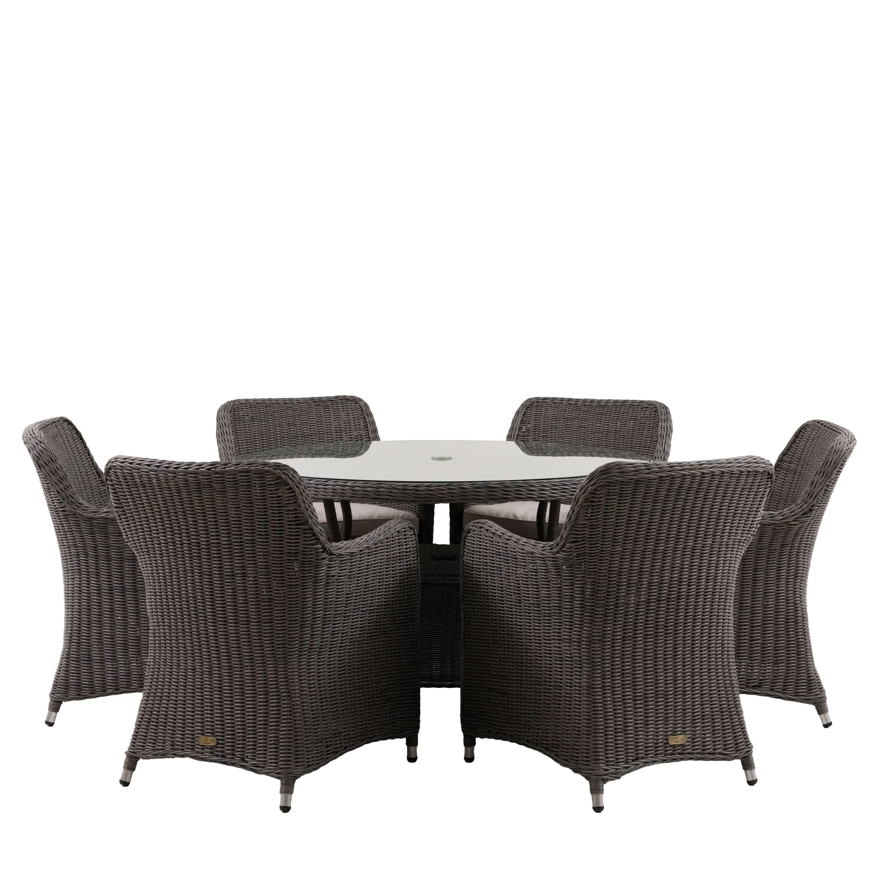 Alscot 6 Seater Round Dining Set   Nicholas John Interiors