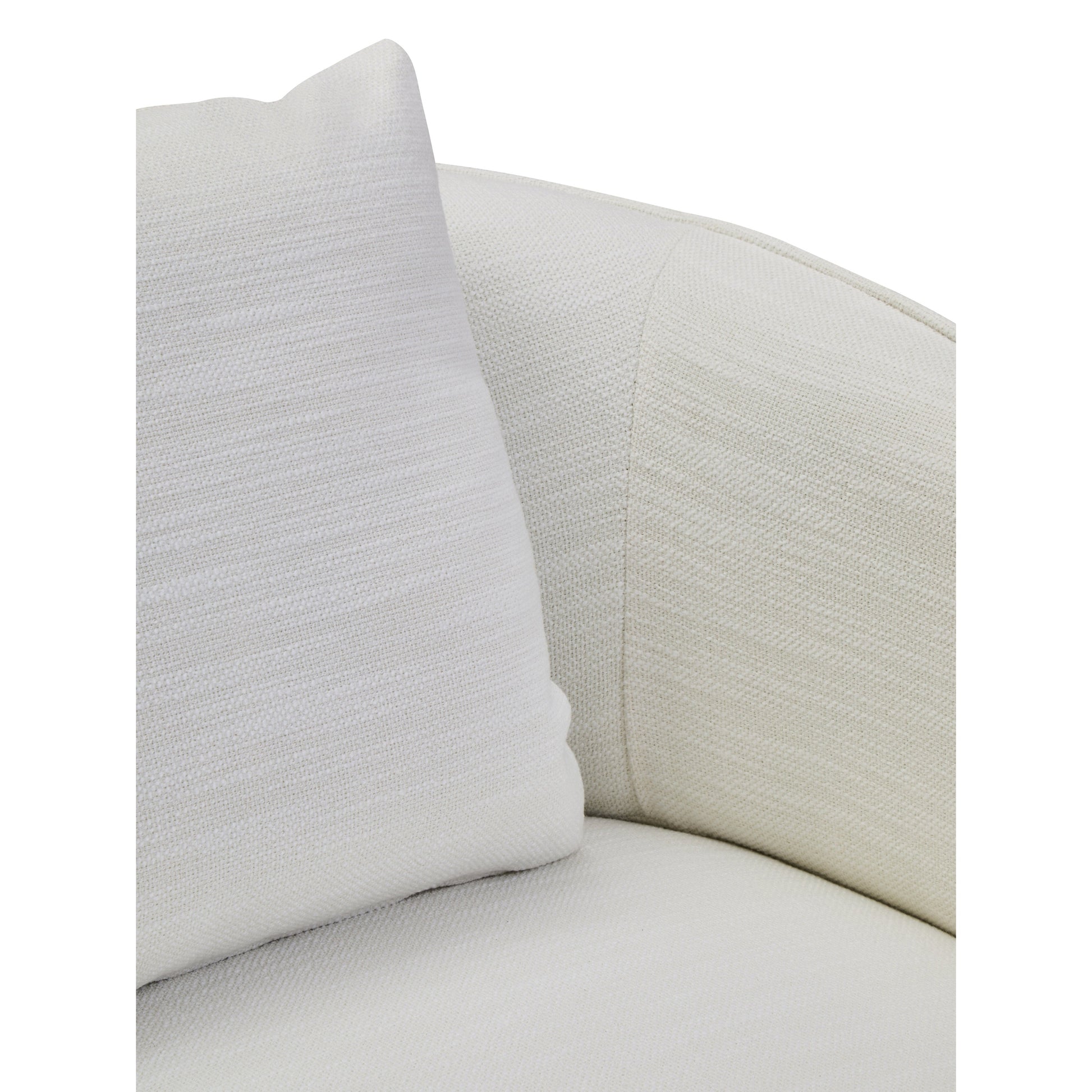 Alvani Cream Linen Effect Curved Chair  Nicholas John Interiors