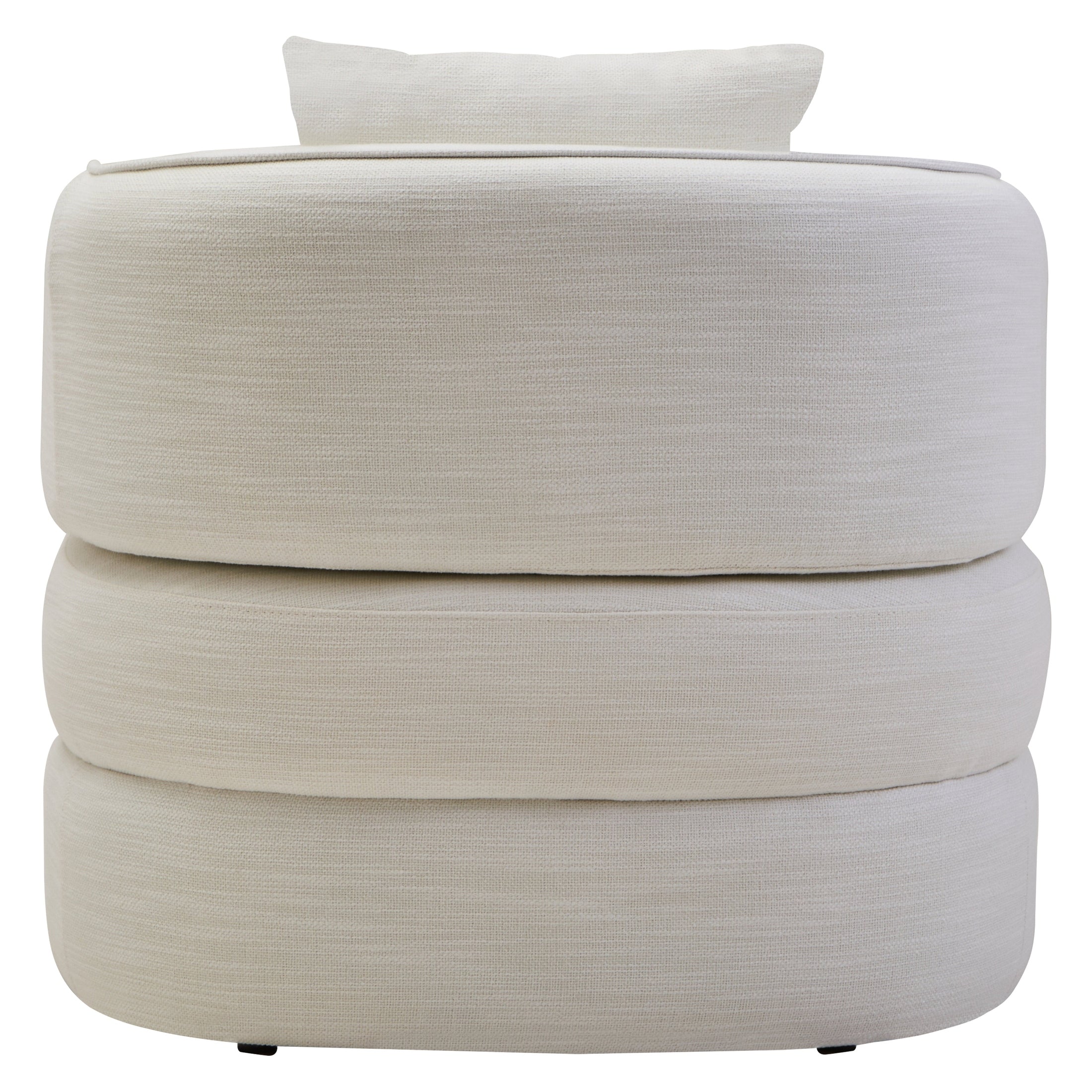 Alvani Cream Linen Effect Curved Chair  Nicholas John Interiors