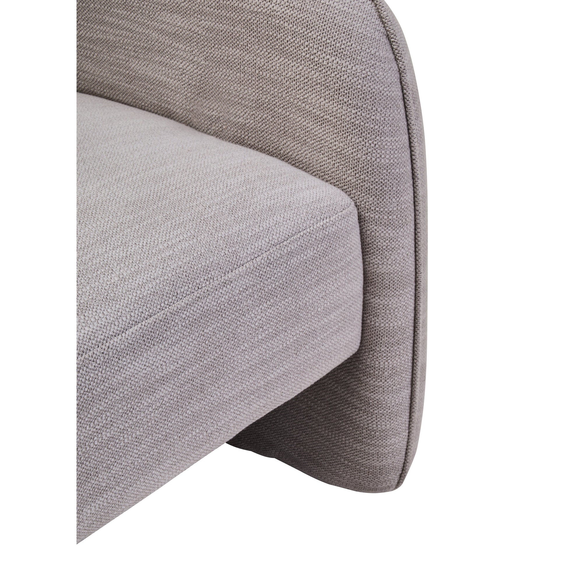 Alvani Grey Linen Effect Curved Chair  Nicholas John Interiors