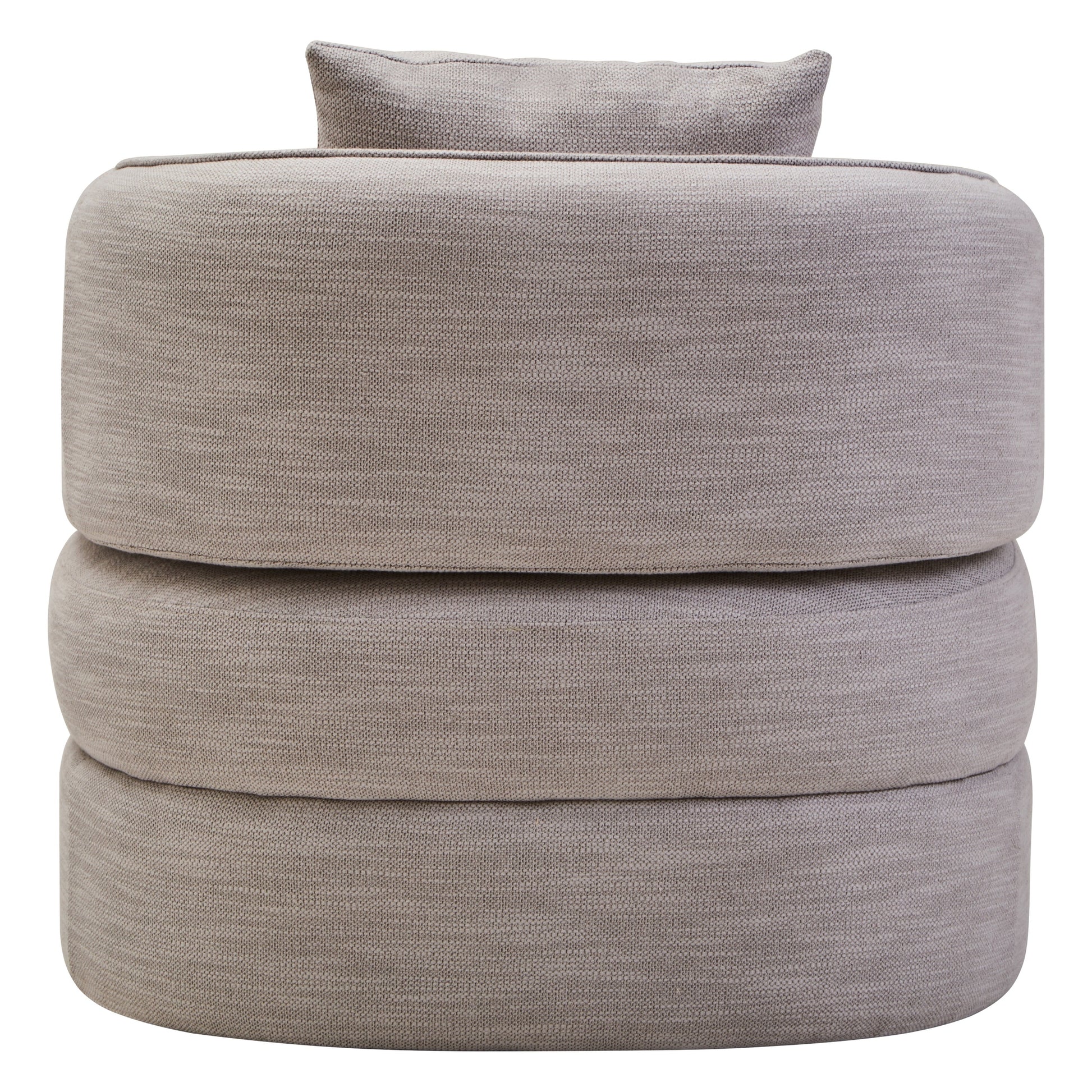 Alvani Grey Linen Effect Curved Chair  Nicholas John Interiors