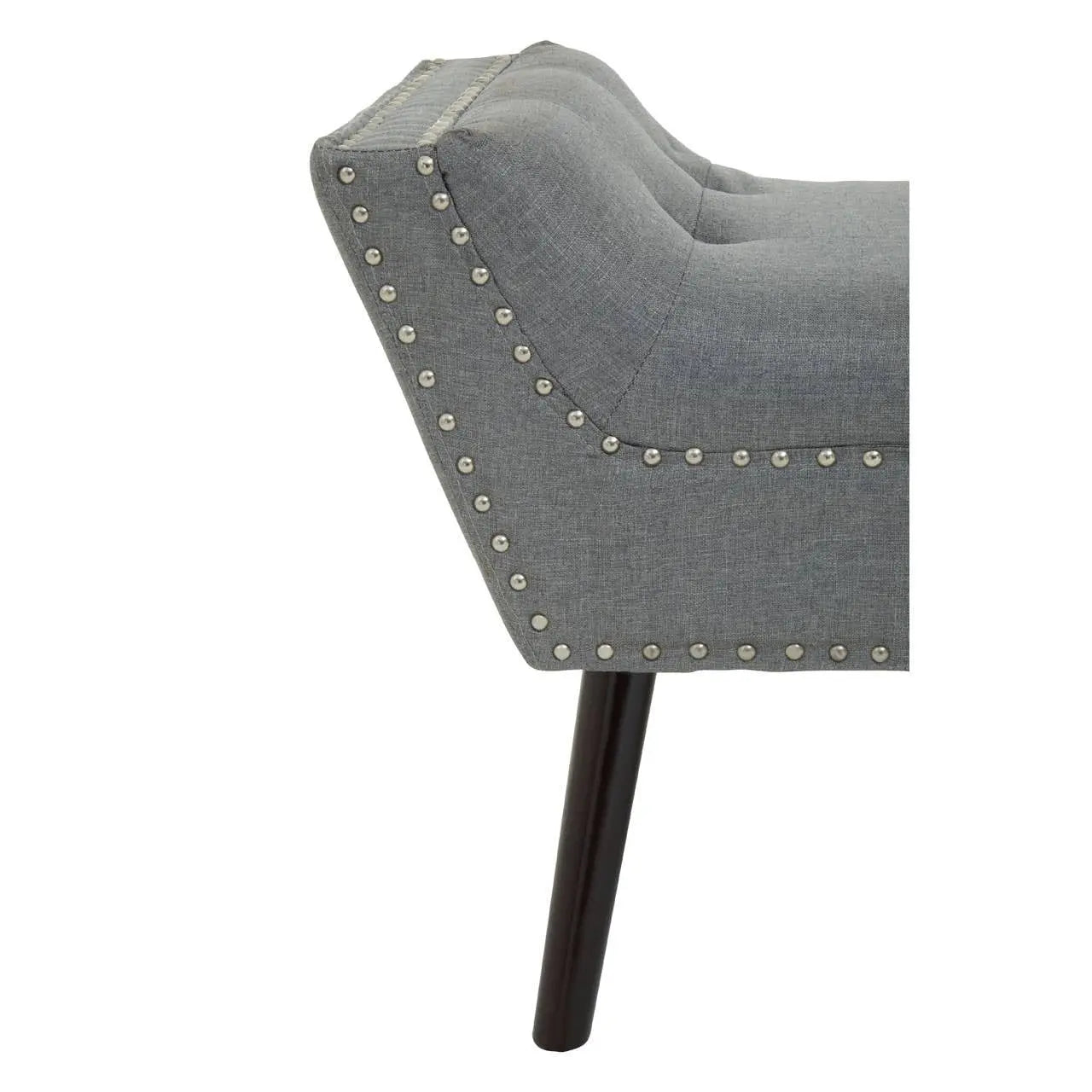 Alya Grey Fabric Bench   Nicholas John Interiors