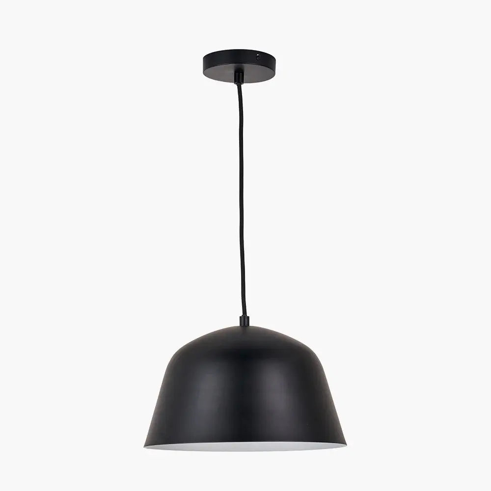 Amalie Black Metal Retro Pendant  Nicholas John Interiors