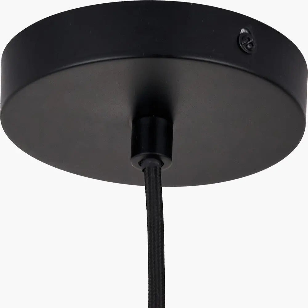 Amalie Black Metal Retro Pendant  Nicholas John Interiors