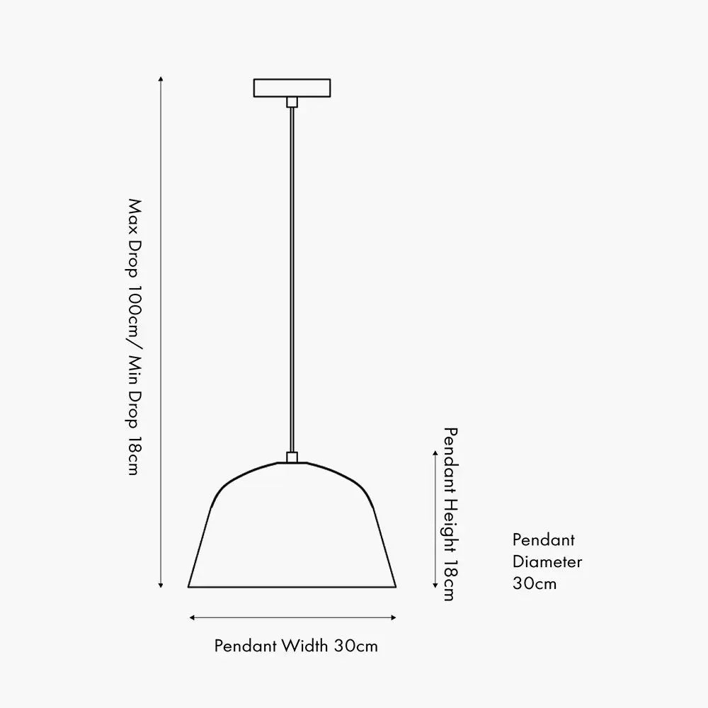 Amalie Black Metal Retro Pendant  Nicholas John Interiors