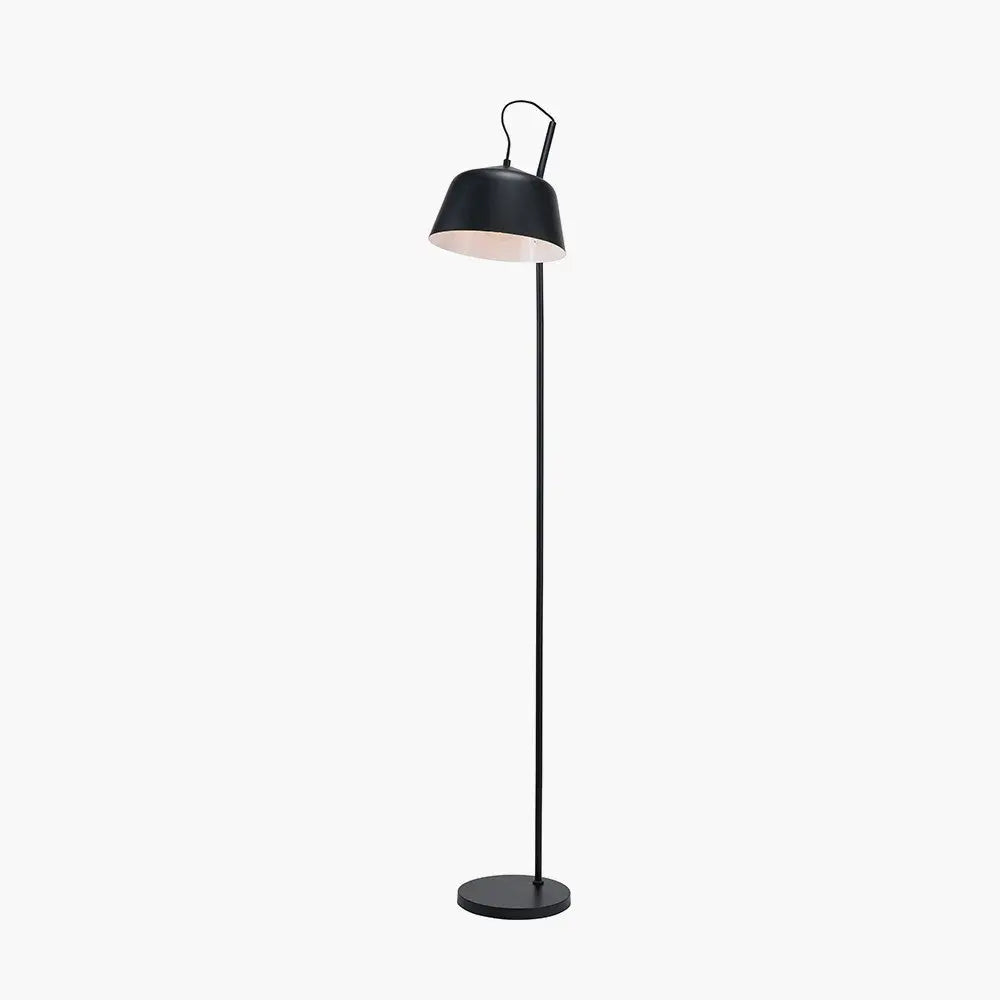 Amalie Black Metal Retro Task Floor Lamp  Nicholas John Interiors
