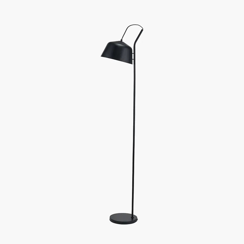 Amalie Black Metal Retro Task Floor Lamp  Nicholas John Interiors