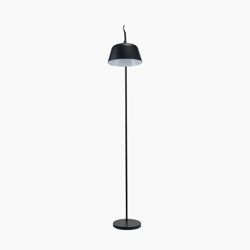 Amalie Black Metal Retro Task Floor Lamp  Nicholas John Interiors