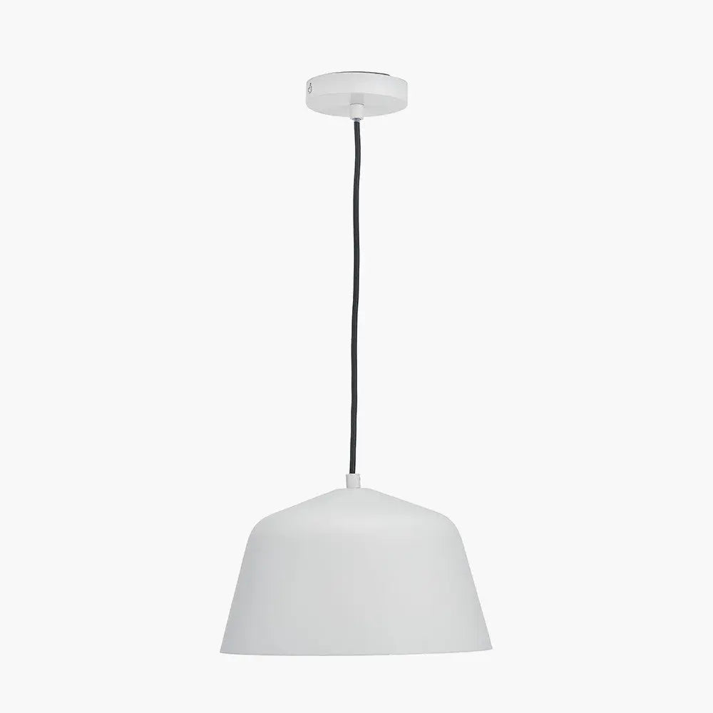 Amalie Grey Metal Retro Pendant  Nicholas John Interiors