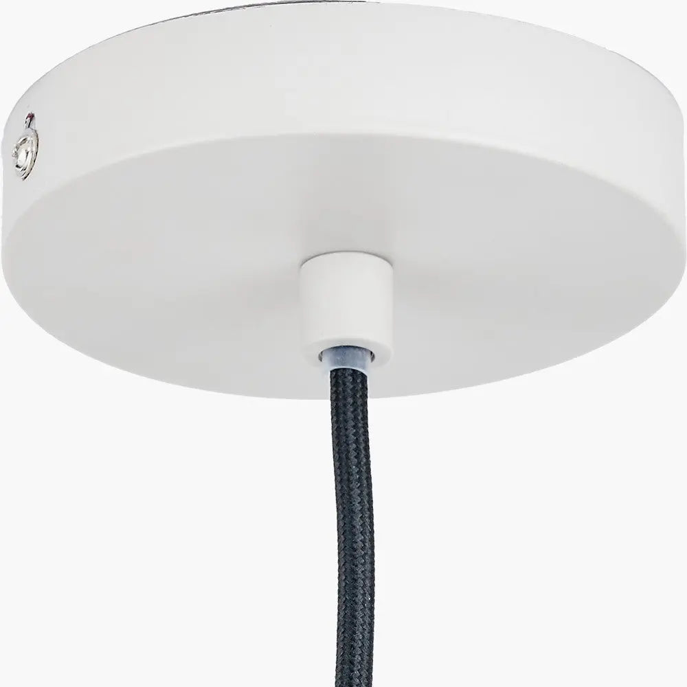 Amalie Grey Metal Retro Pendant  Nicholas John Interiors