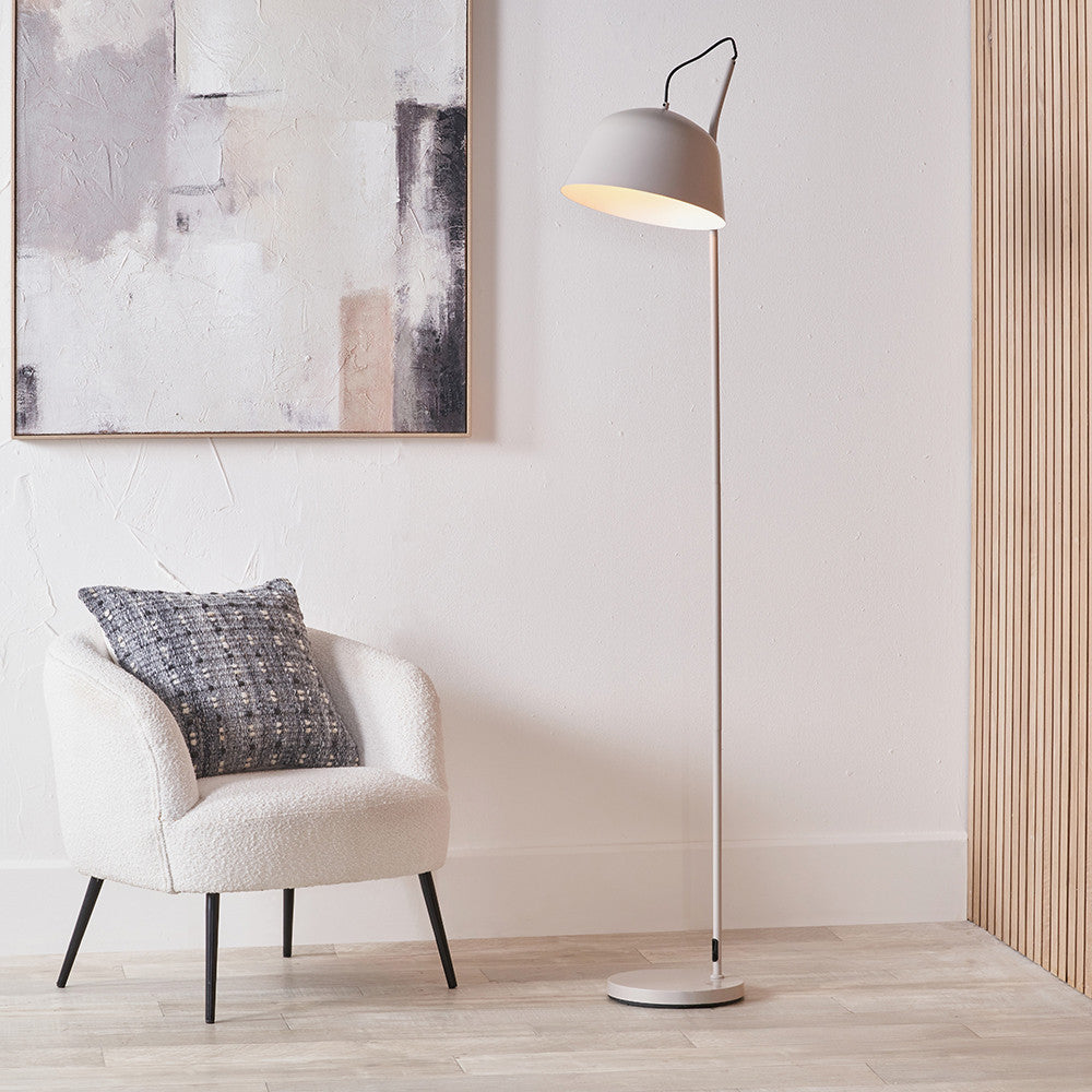 Amalie Grey Metal Retro Task Floor Lamp  Nicholas John Interiors
