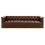 Amara 3 Seater Tufted Leather Sofa in Mexico Brown  Nicholas John Interiors
