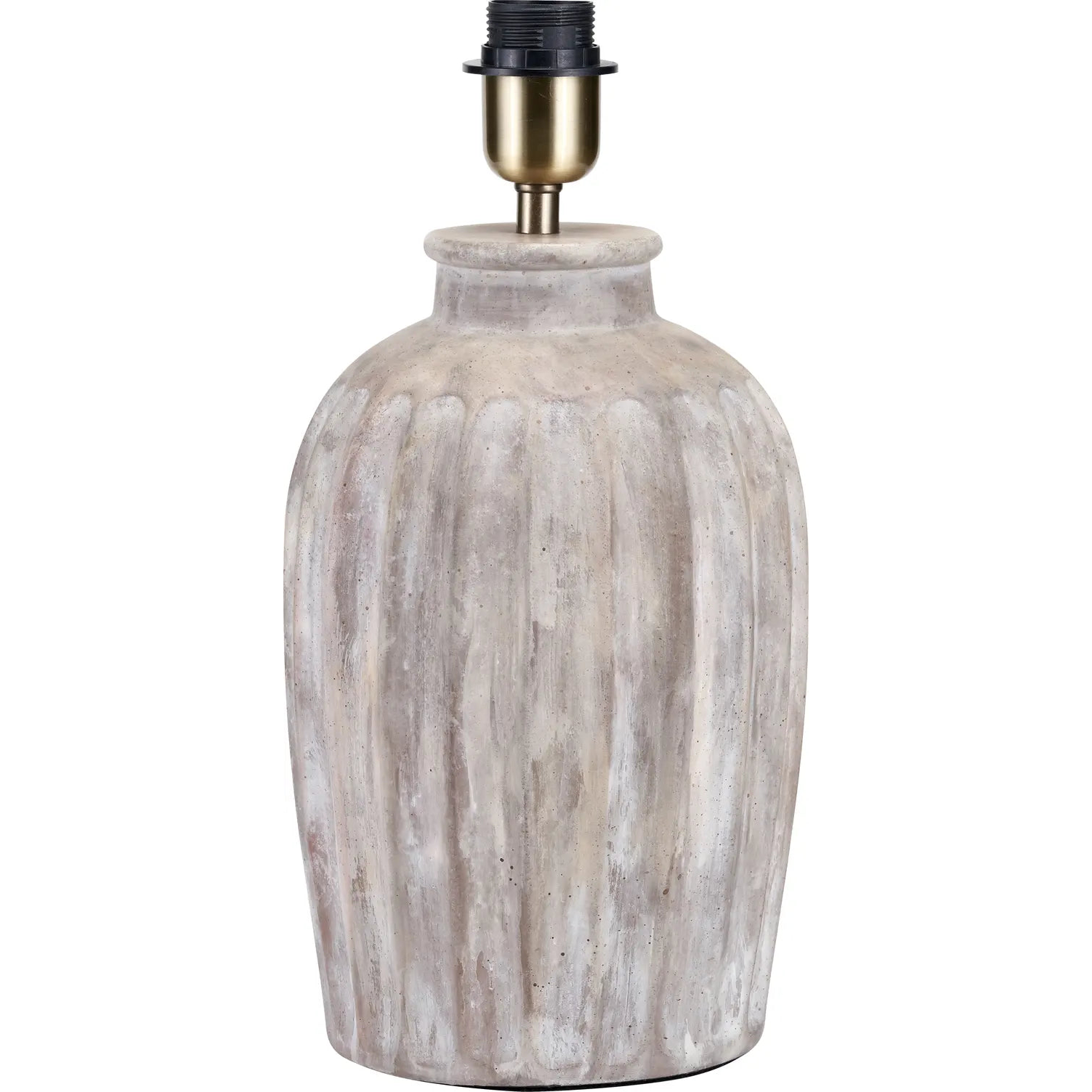 Ambrosia Natural Grooved Stoneware Table Lamp Base