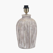 Ambrosia Natural Grooved Stoneware Table Lamp Base  Nicholas John Interiors