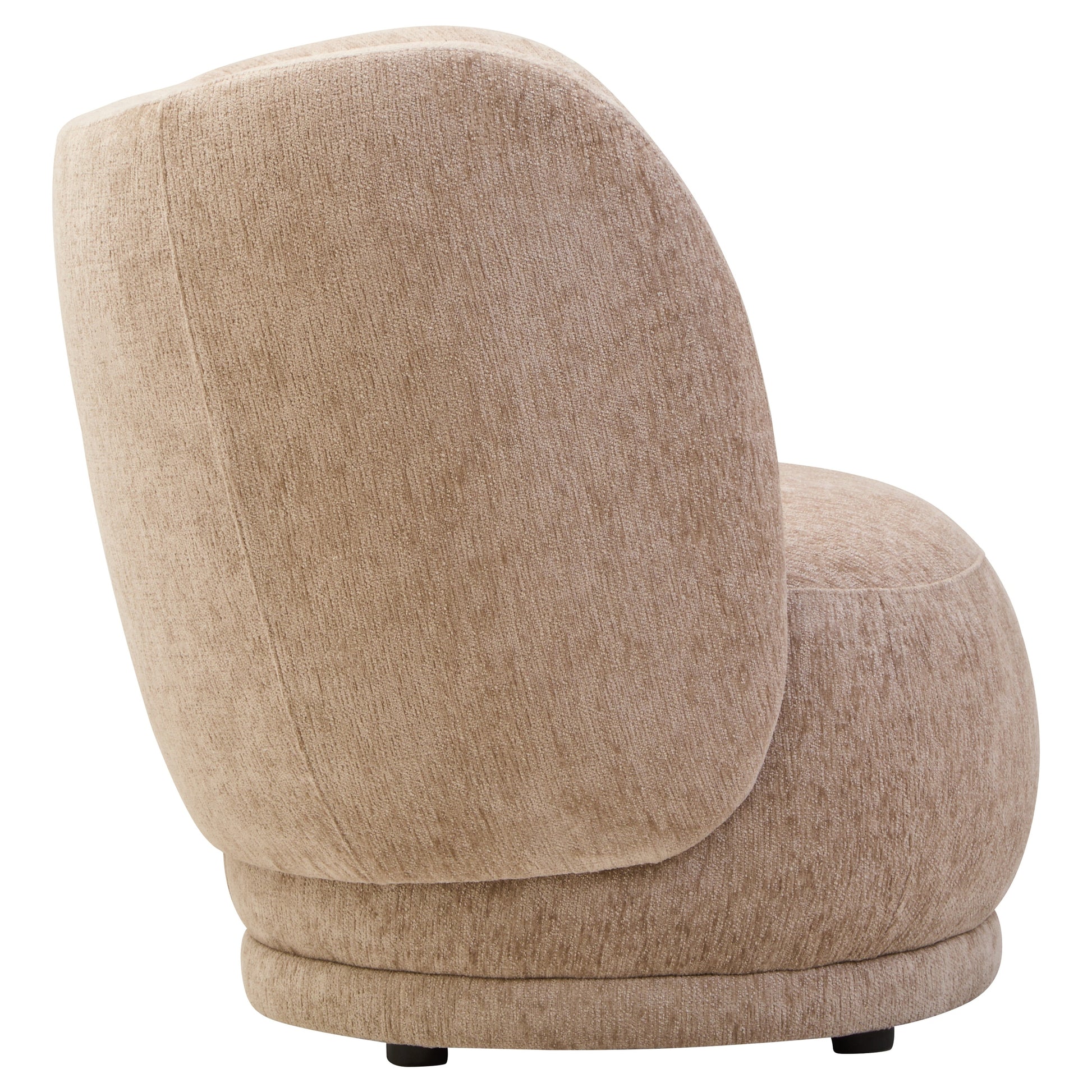 Amira Deep Stone Chenille Curved Chair  Nicholas John Interiors