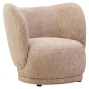Amira Deep Stone Chenille Curved Chair  Nicholas John Interiors