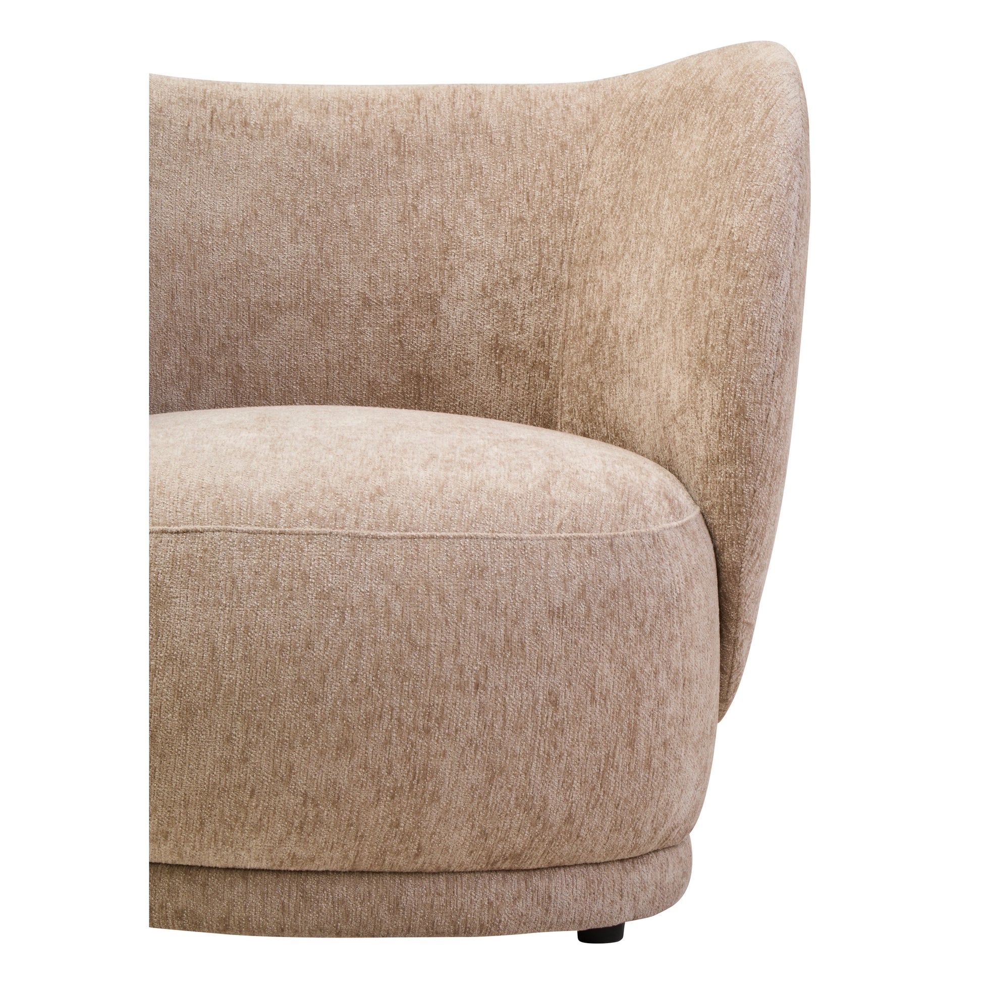 Amira Deep Stone Chenille Curved Chair  Nicholas John Interiors