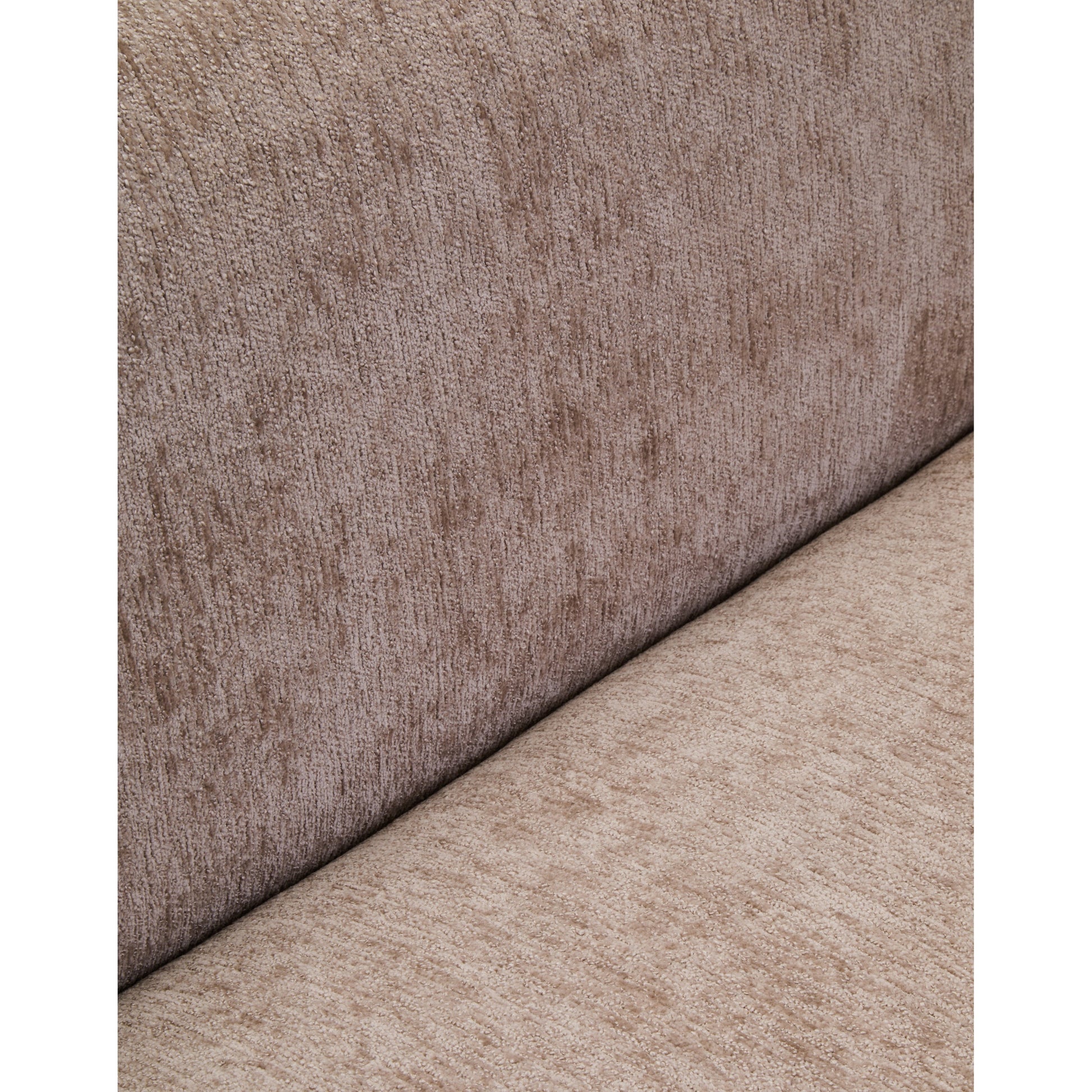 Amira Deep Stone Chenille Curved Three Seater Sofa  Nicholas John Interiors