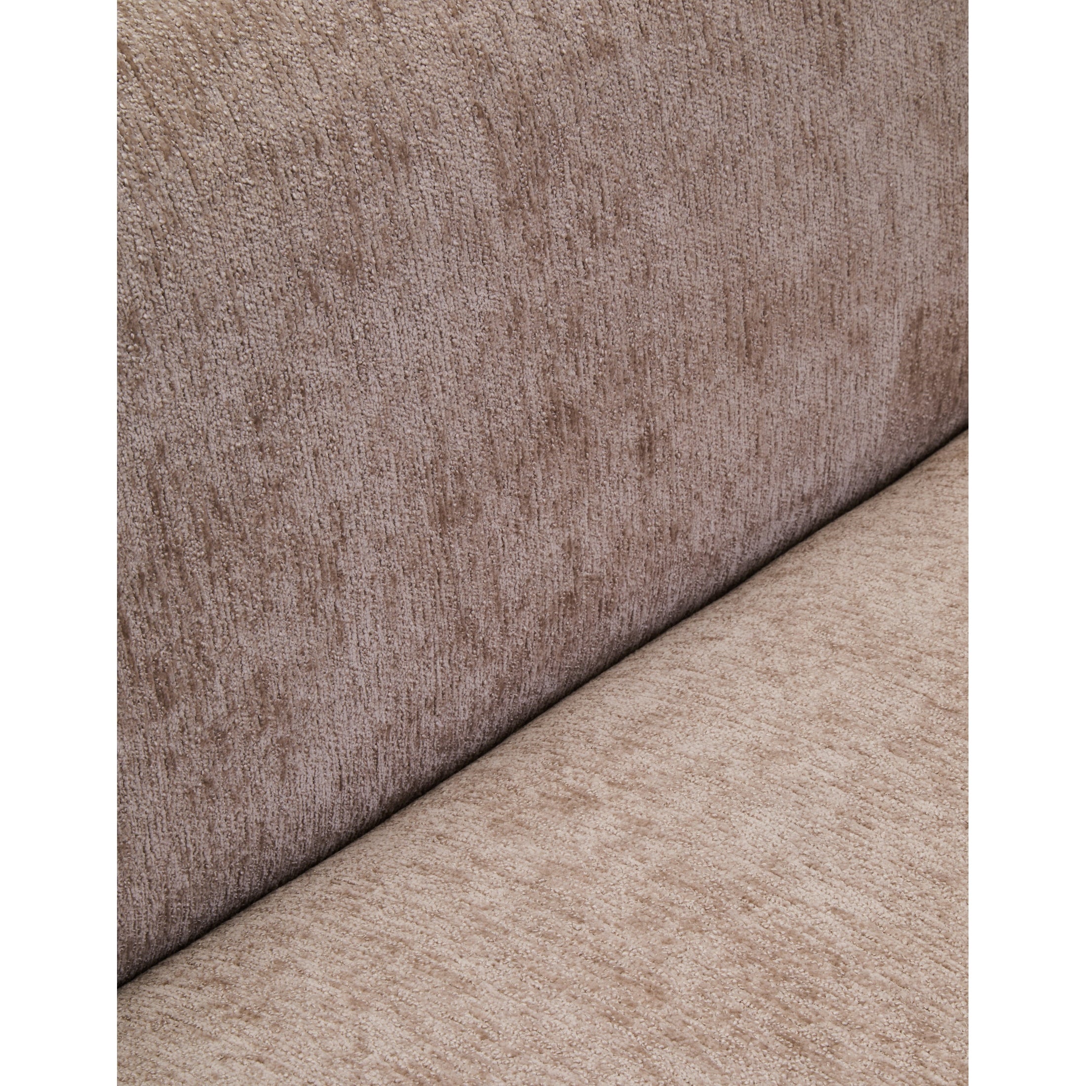 Amira Deep Stone Chenille Curved Three Seater Sofa  Nicholas John Interiors