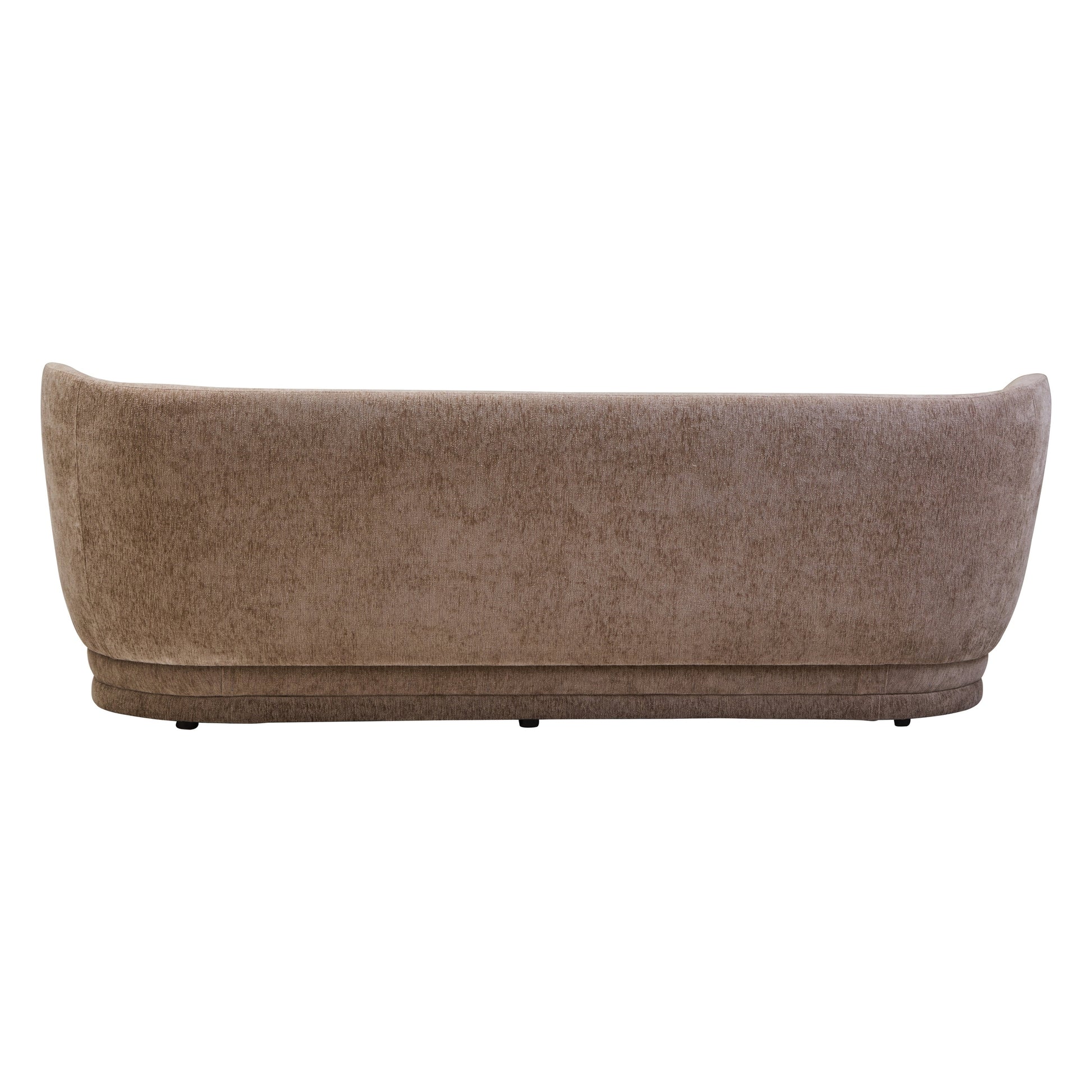 Amira Deep Stone Chenille Curved Three Seater Sofa  Nicholas John Interiors