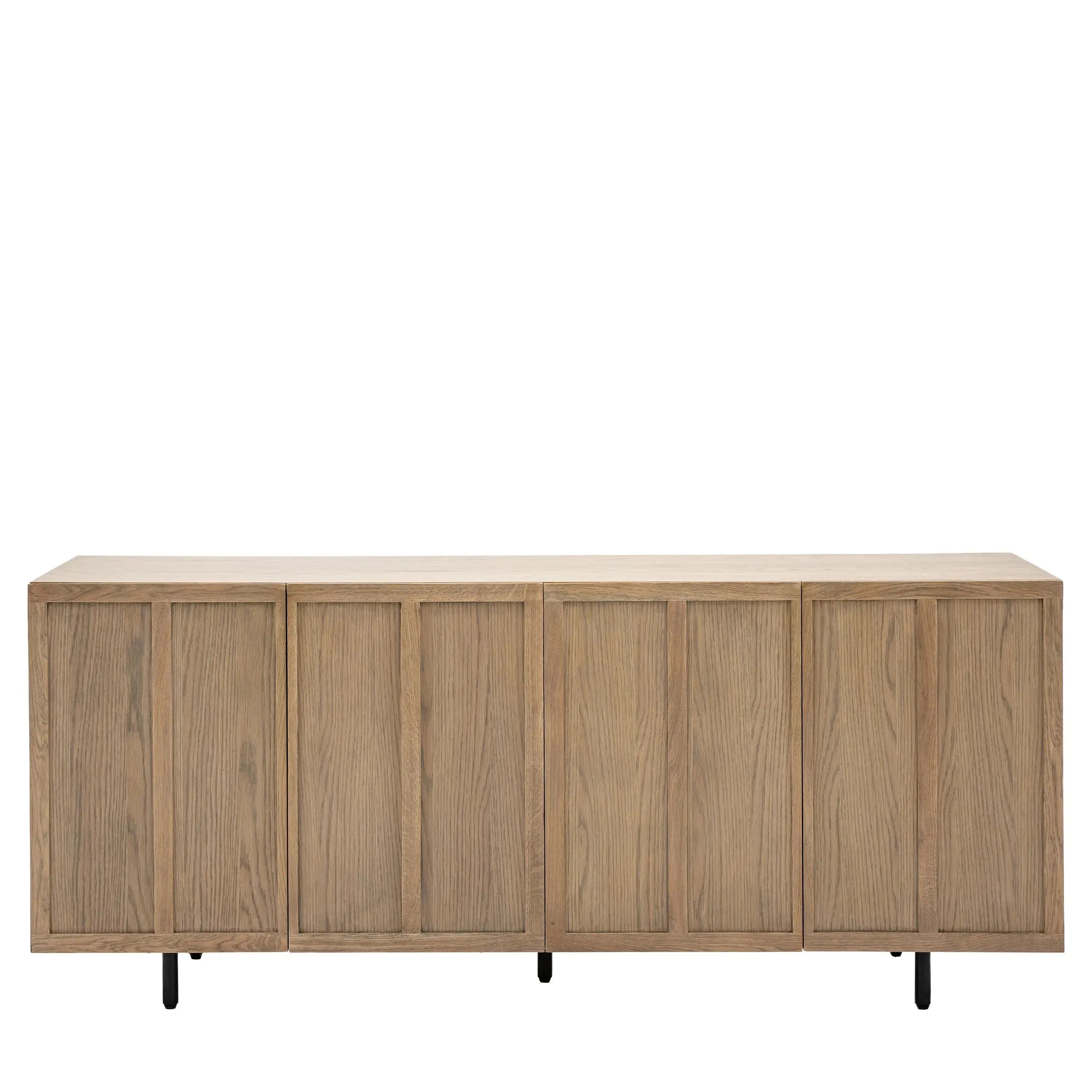 Angled 4 Door Wooden Sideboard   Nicholas John Interiors
