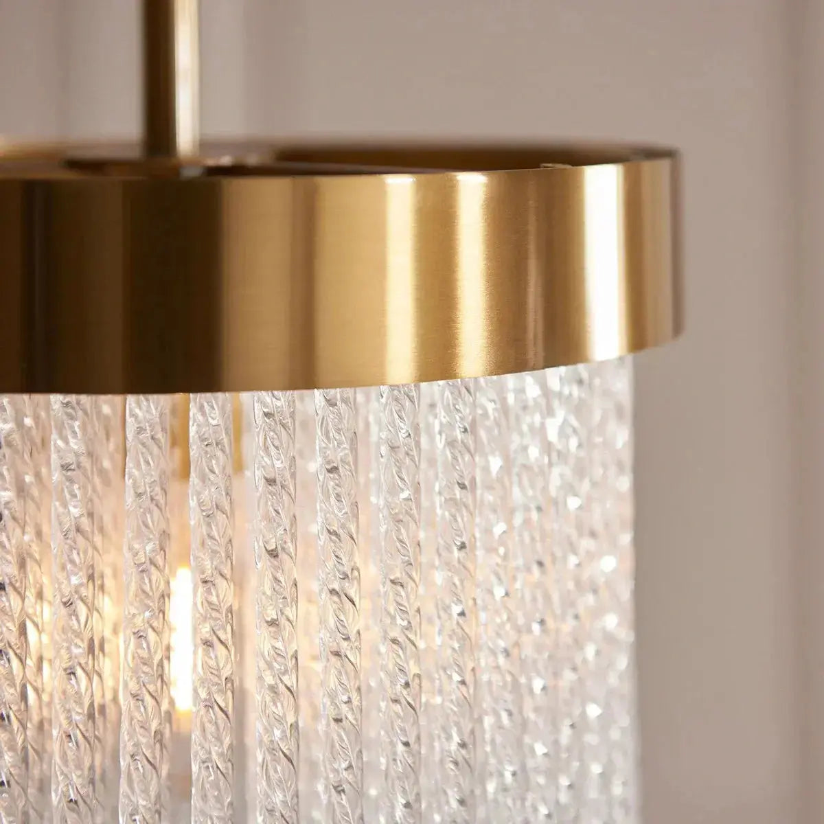 Anistara 5 Pendant Light Brushed Aged Brass   Nicholas John Interiors