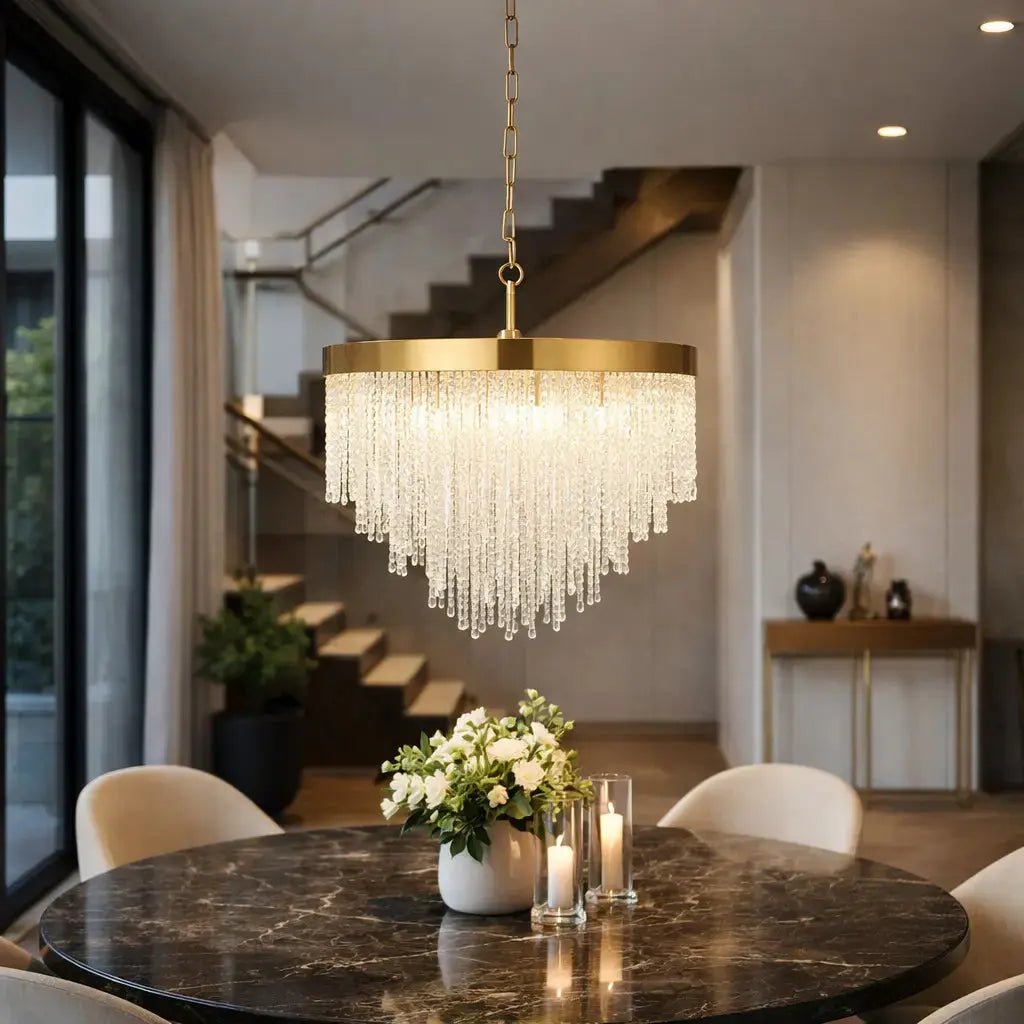 Anistara 5 Pendant Light Brushed Aged Brass   Nicholas John Interiors