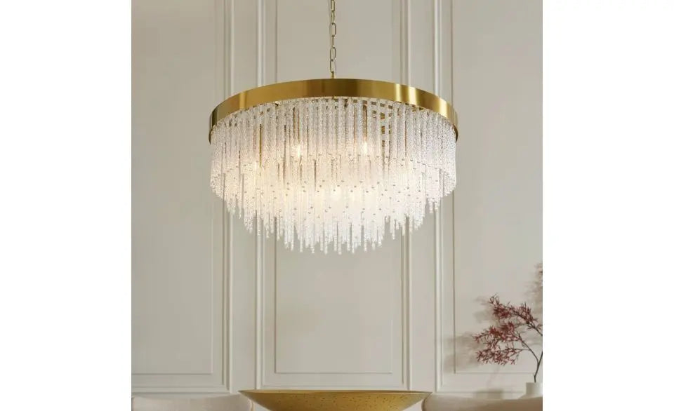 Anistara 9 Pendant Light Brushed Aged Brass   Nicholas John Interiors
