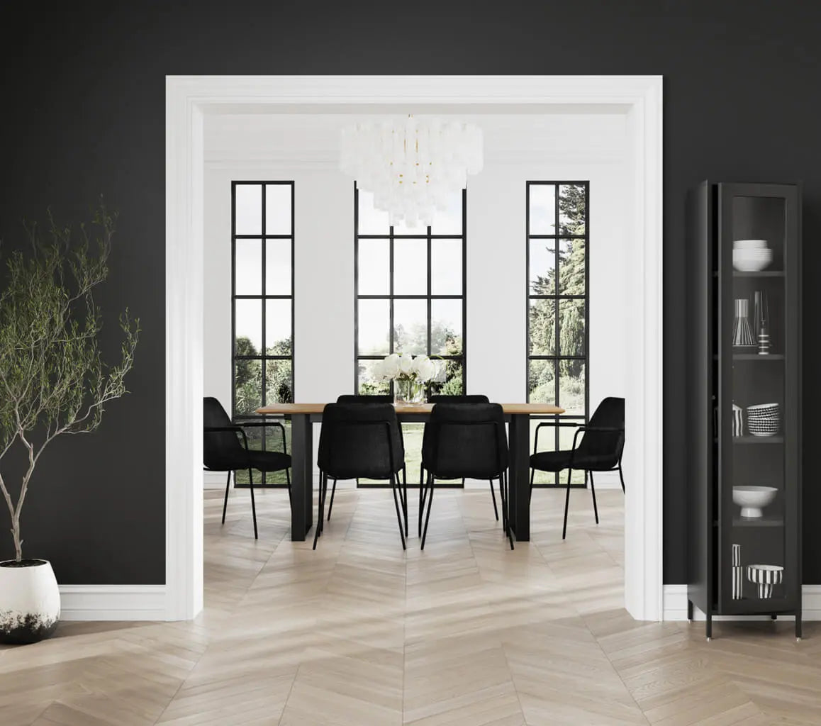 Antibes Russet & Black Dining Table NJ Home Interiors
