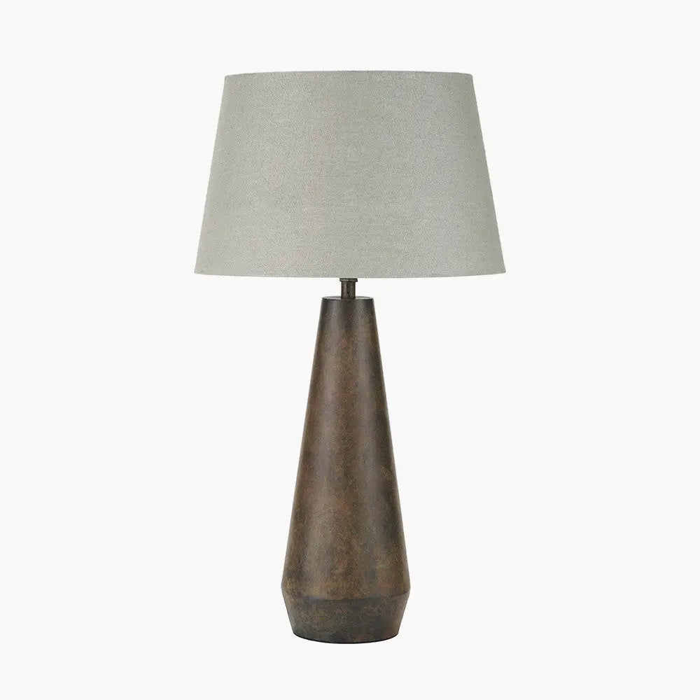 Arbor Verdi Gris Metal Conical Table Lamp Base  Nicholas John Interiors